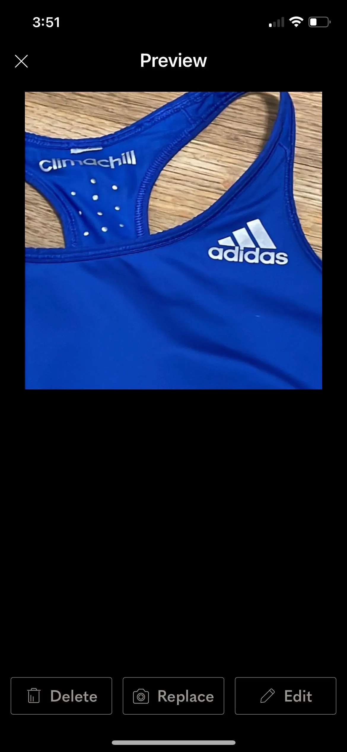 Product image for Adidas climachill‎ sports bra size medium.