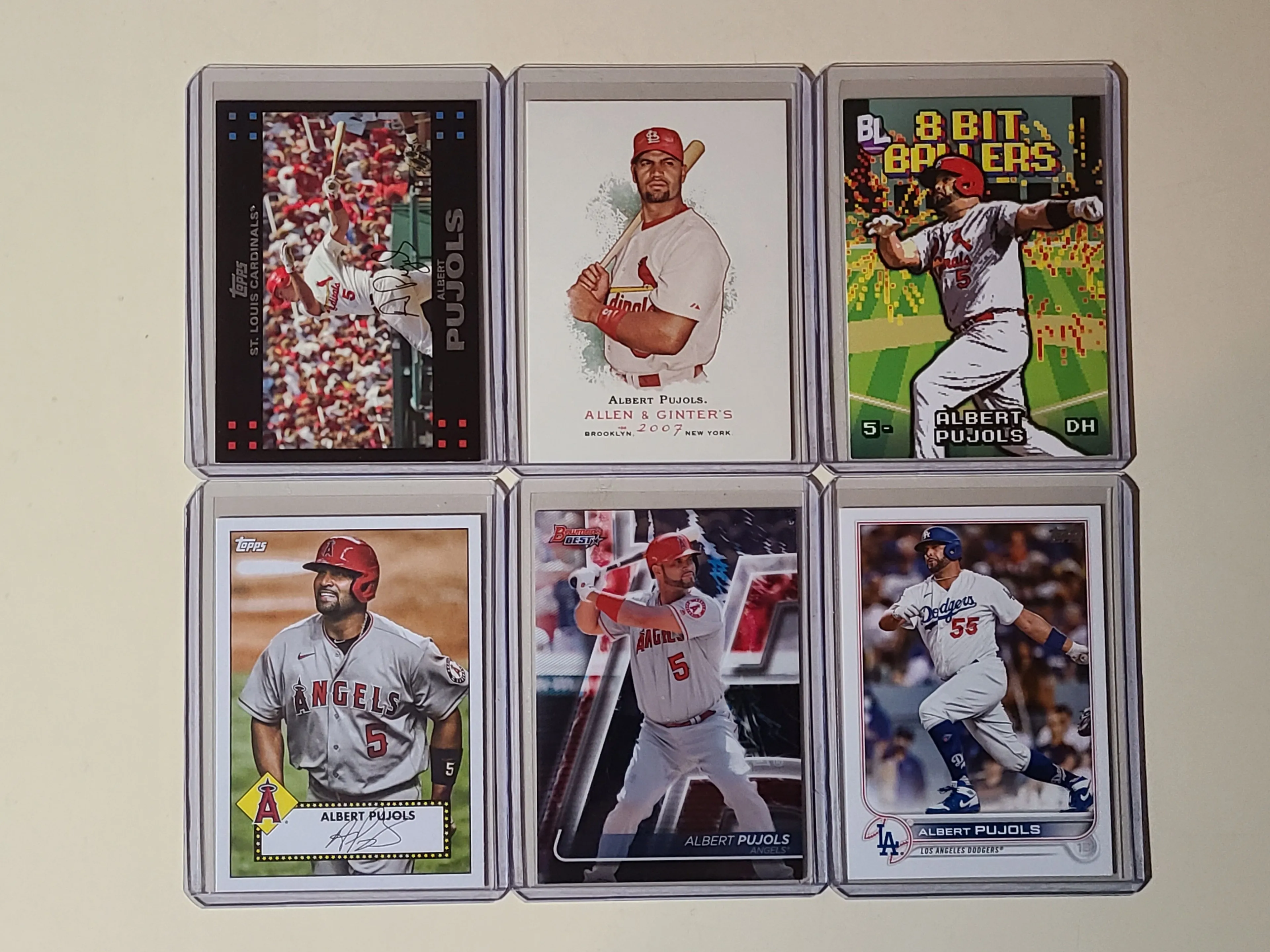 Product image for Albert Pujols 6 Baseball Card Lot