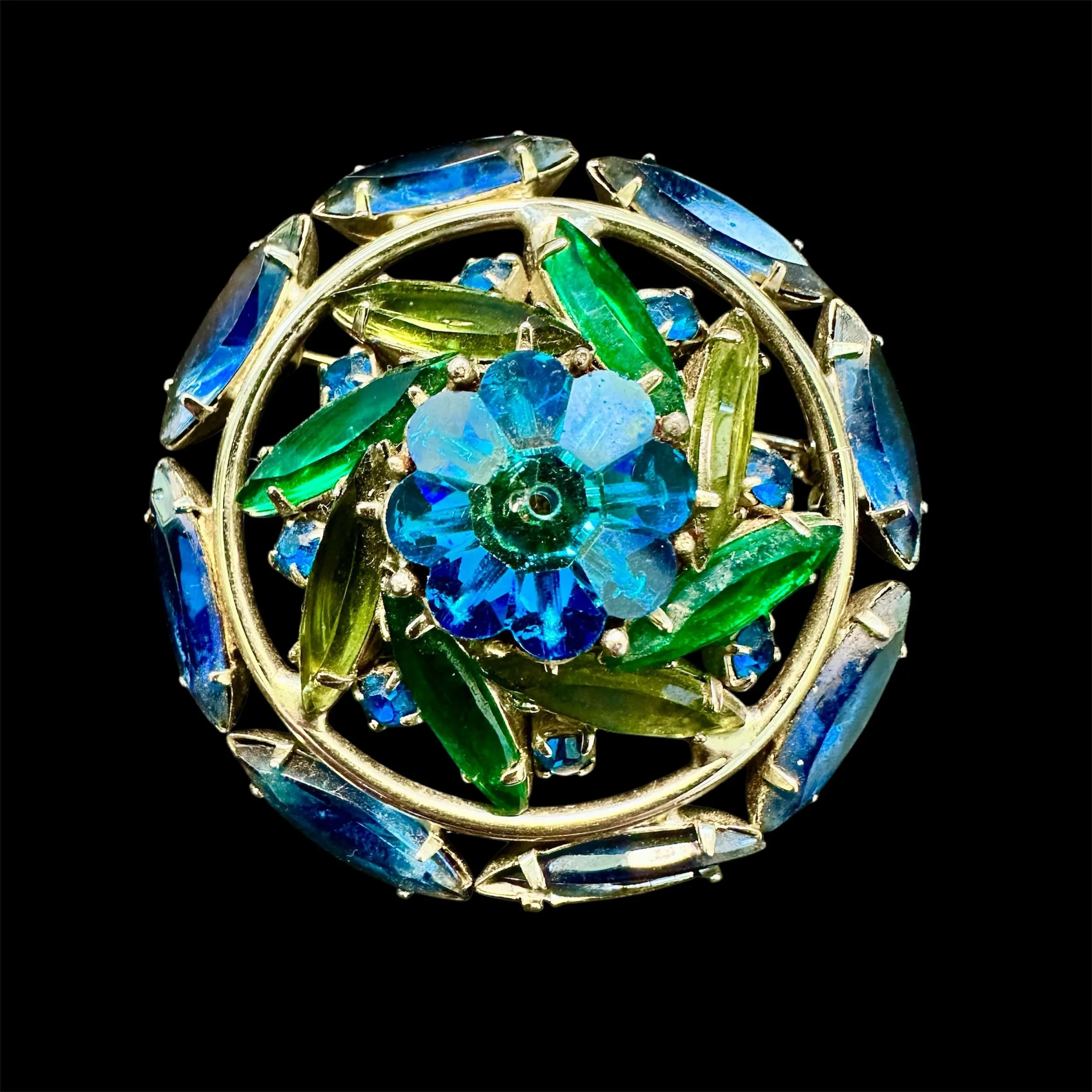 Product image for Peacock Margarita Circle Brooch