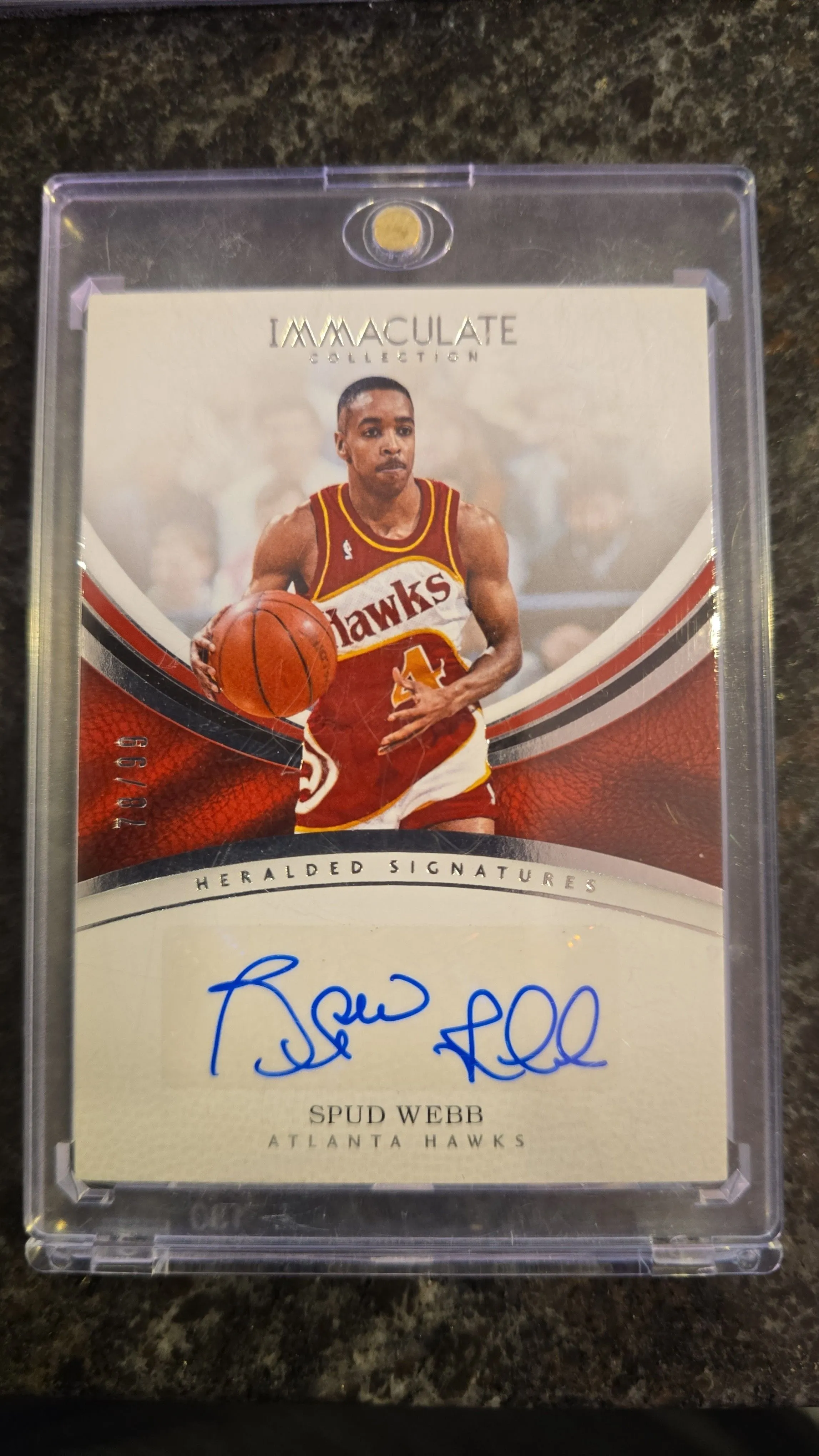 Product image for 2016-17 Immaculate Collection Heralded Signatures  Spud Webb Auto 78/99