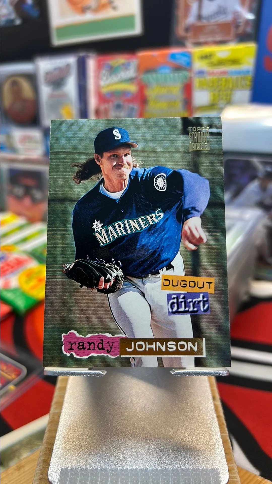 Product image for 1994 Topps Stadium Club - DugOut Dirt Randy Johnson #11 Seattle Mariners