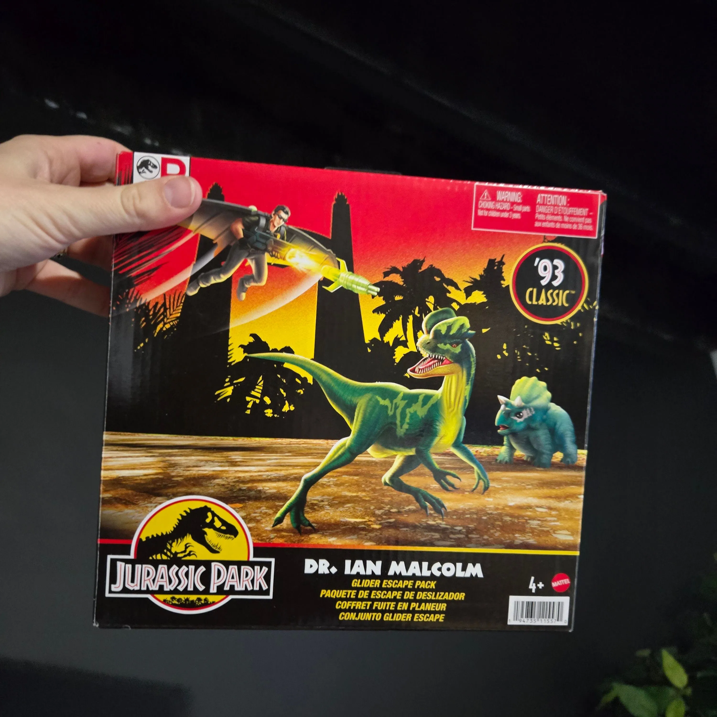 Product image for jurassic park Dr Ian Malcom Glider Escape Pack 