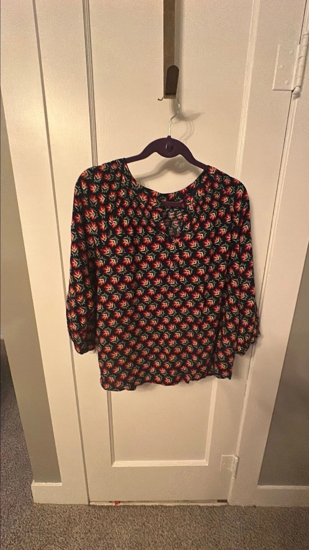 Product image for Blue red floral top
