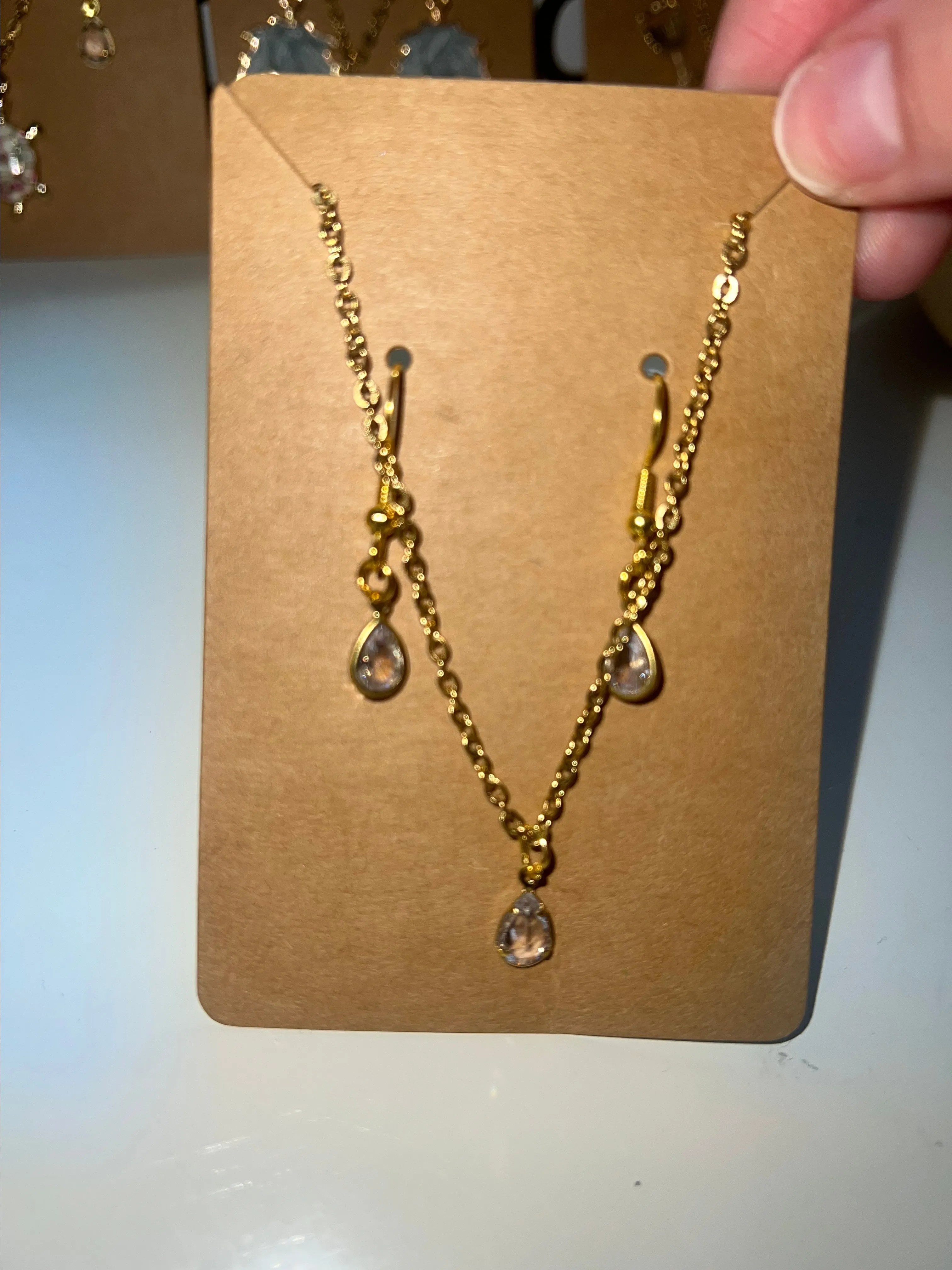 Product image for Clear Necklace and earring set #4