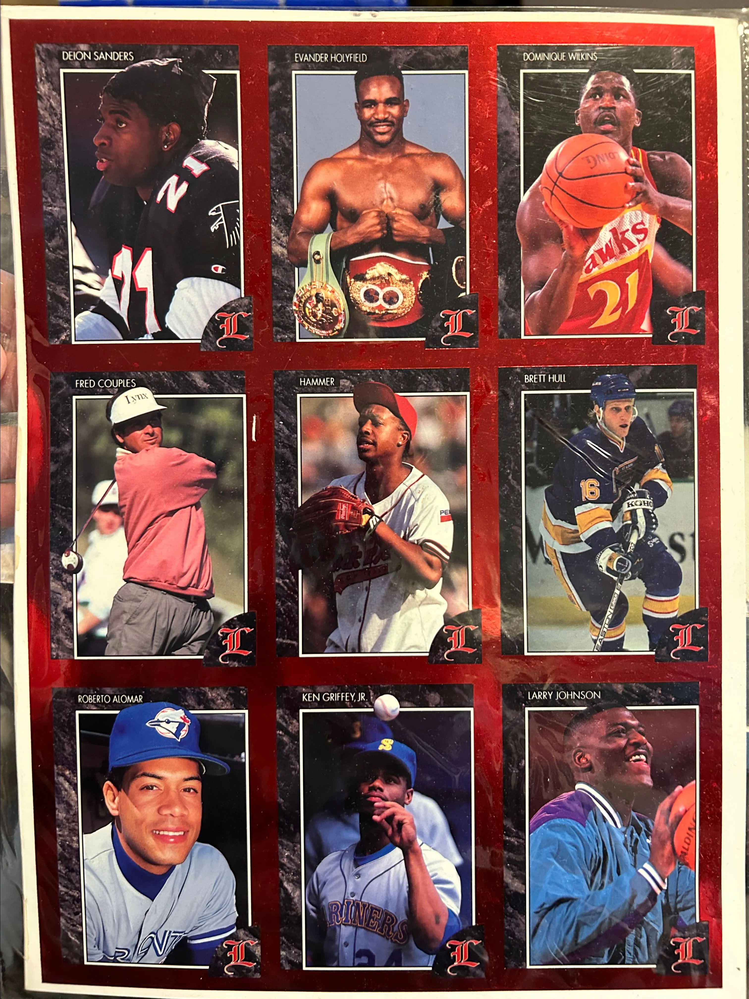 Product image for Uncut Cards: Ken Griffey Jr., Deion Sanders, Evander Holyfield...
