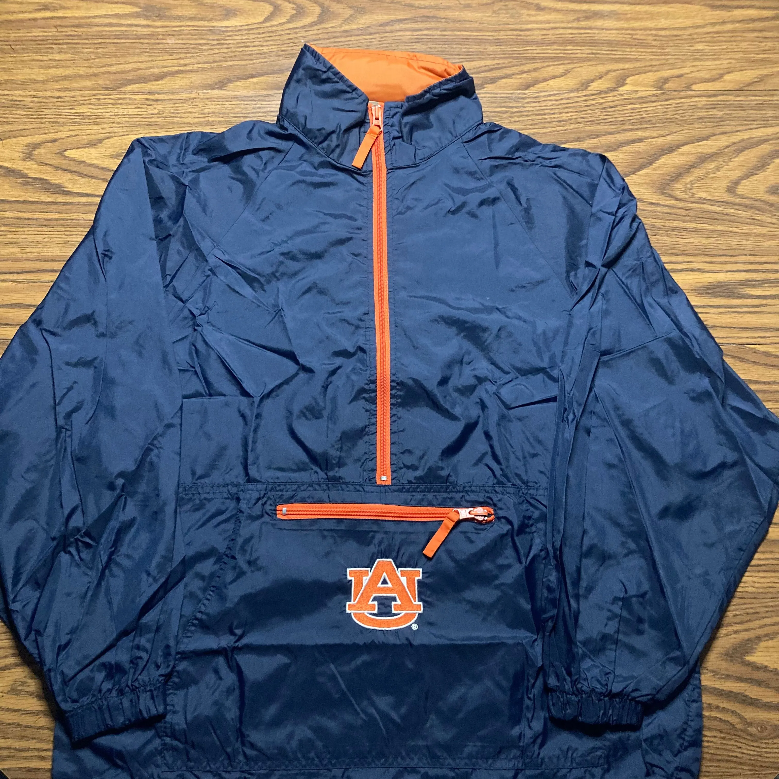Product image for 29. Vtg Reebok Auburn Univ. Embroidered Windbreaker Jacket w/ Retractable Hood #8263