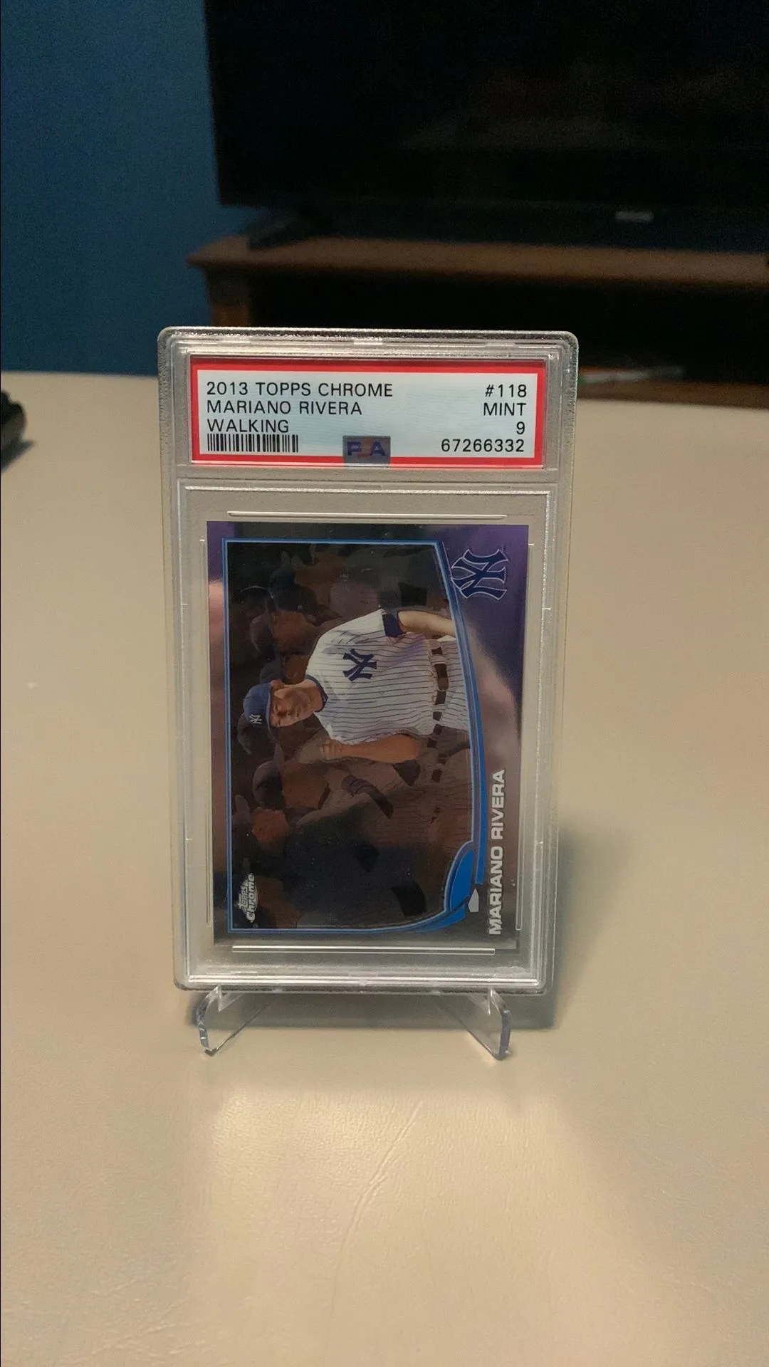 Product image for Mariano Rivera 2013 Topps Chrome Walking PSA 9