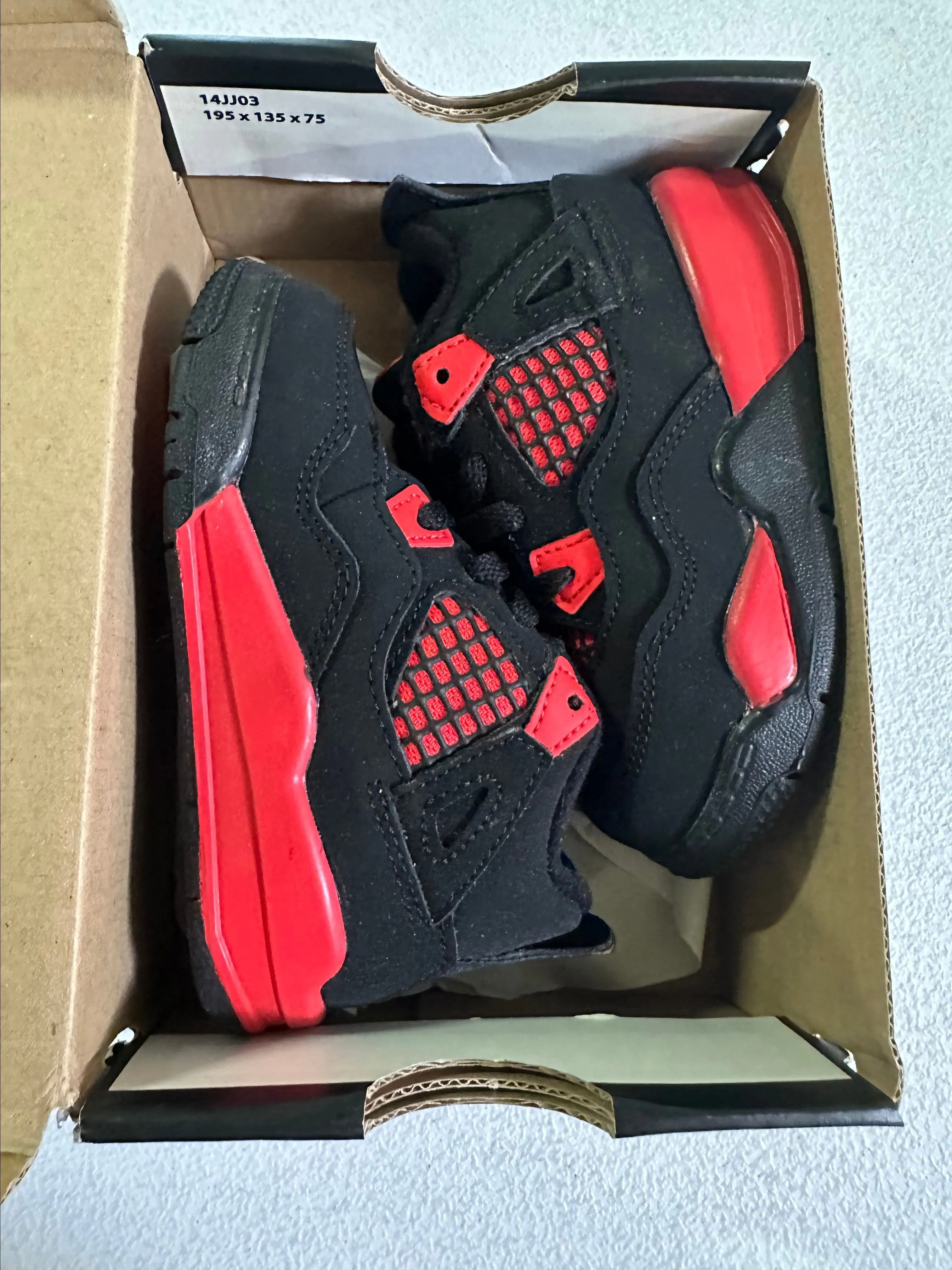 Product image for Jordan 4 Retro Red Thunder TD Sneakers 7C