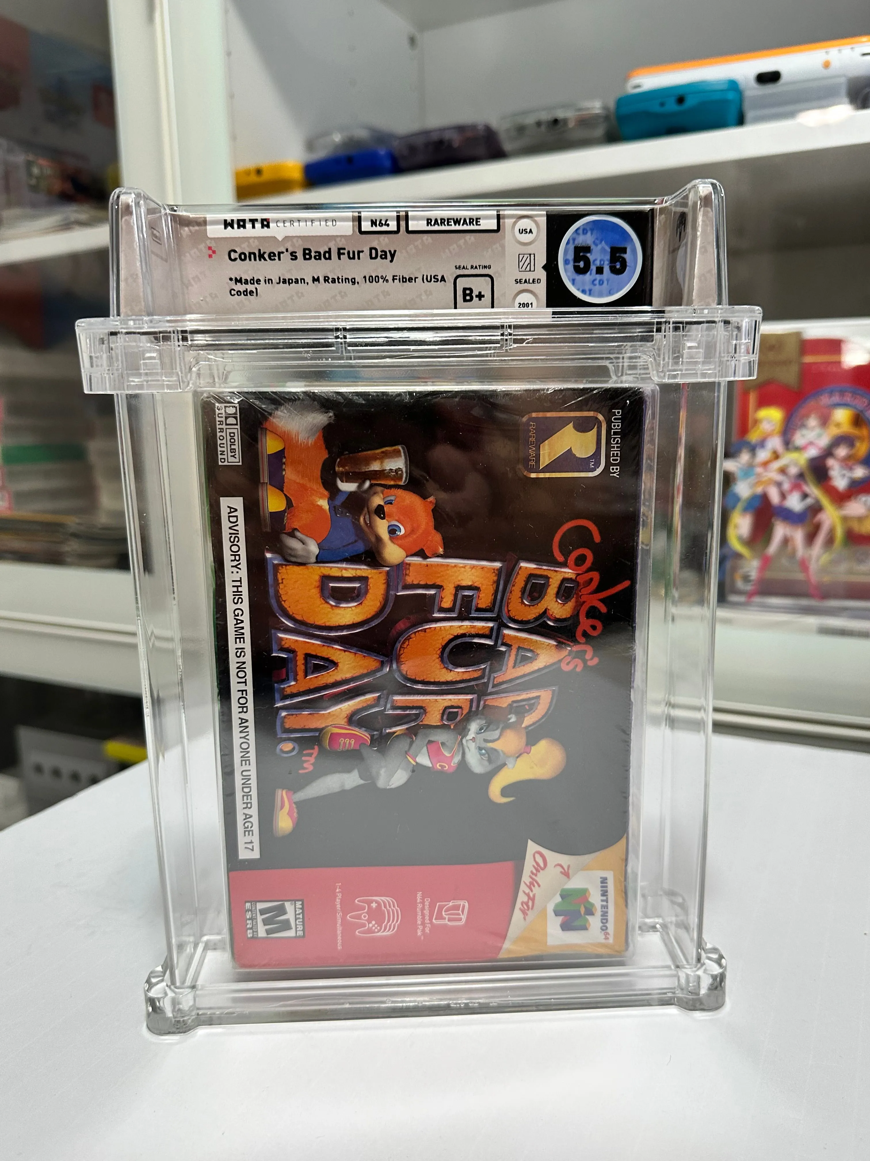 Product image for Conker’s bad fur day sealed for n64 graded