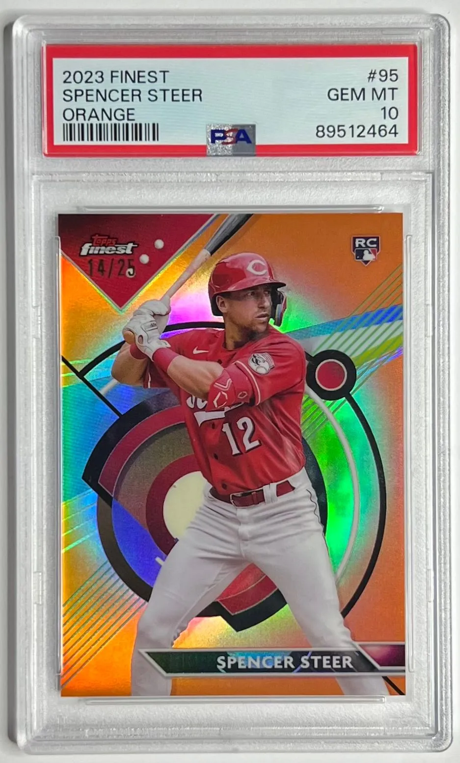 Product image for Spencer Steer RC 2023 Topps Finest RC /25 PSA 10