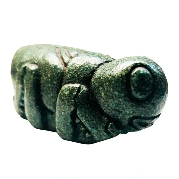 Product image for Vintage Crushed Green Stone Locust Grasshopper Paperweight Figurine