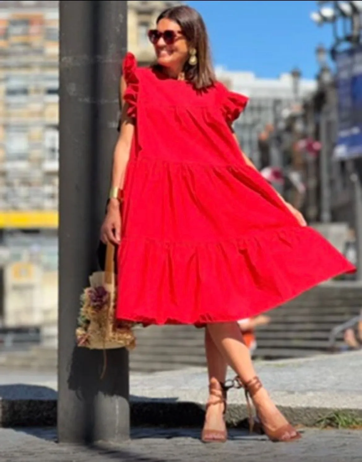 Product image for New  Anthropologie English Factory red eyelet baby doll dress  size small 🌹I