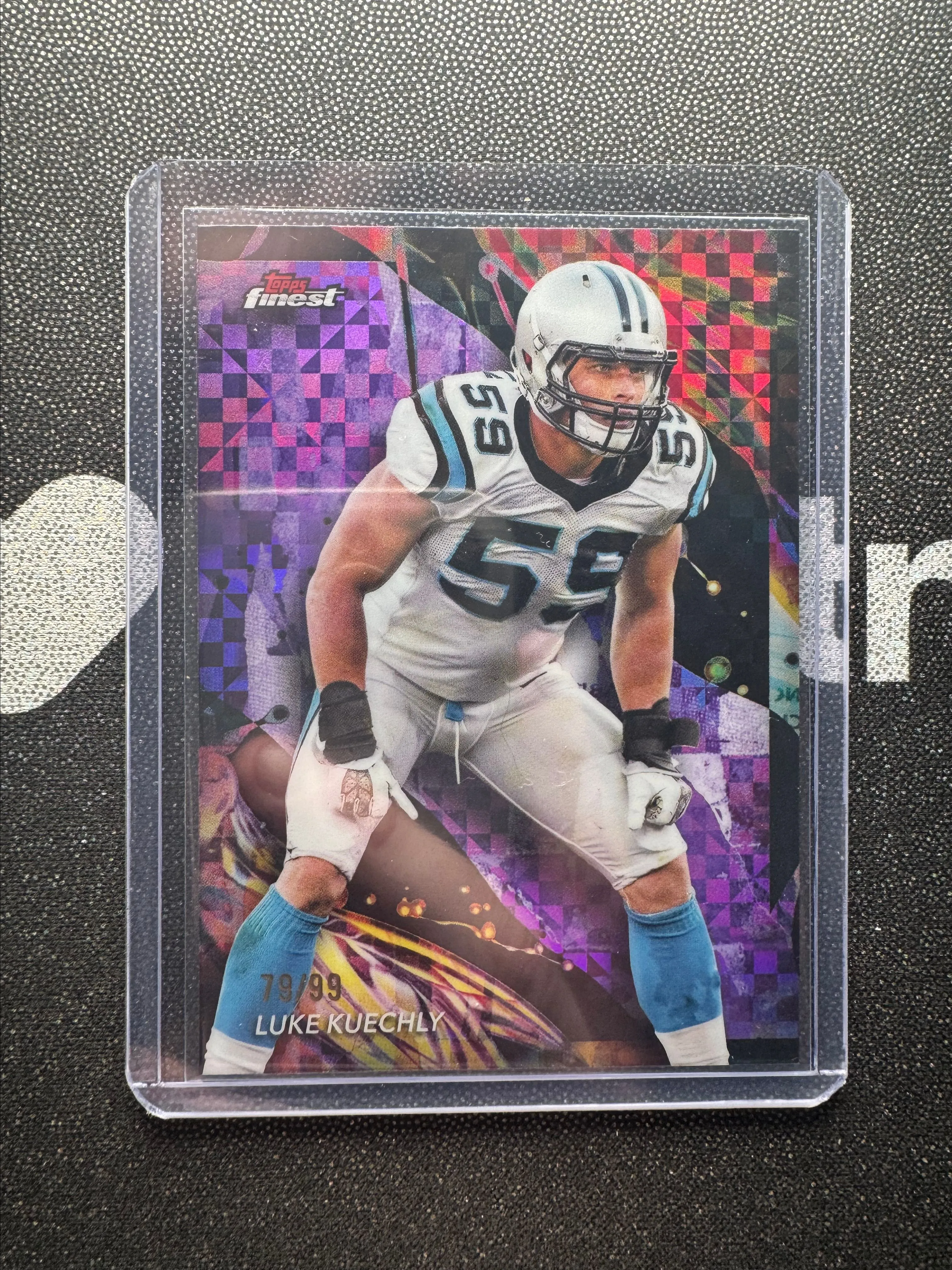 Product image for 2024 Topps Finest Luke Kuechly Purple Uncommon /99