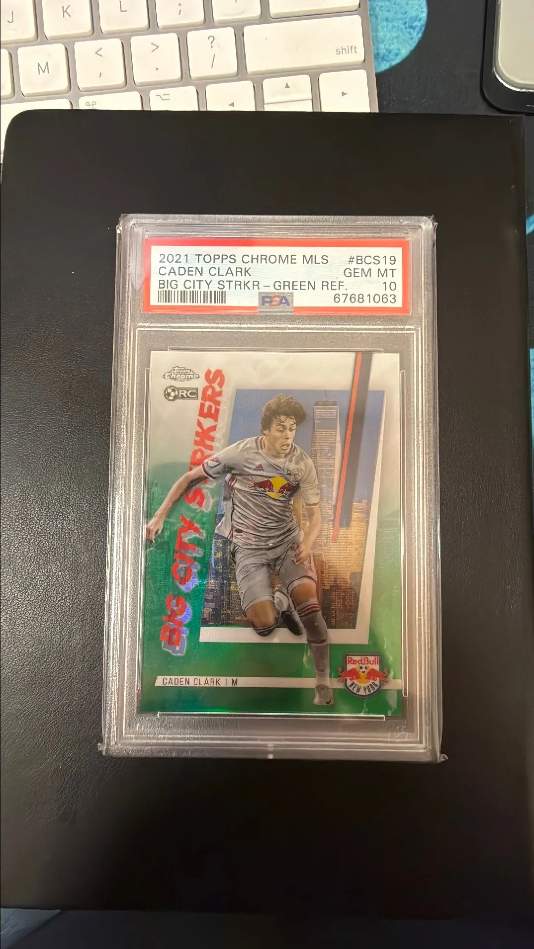 Product image for Caden Clark Green /75 Big City Strikers PSA 10