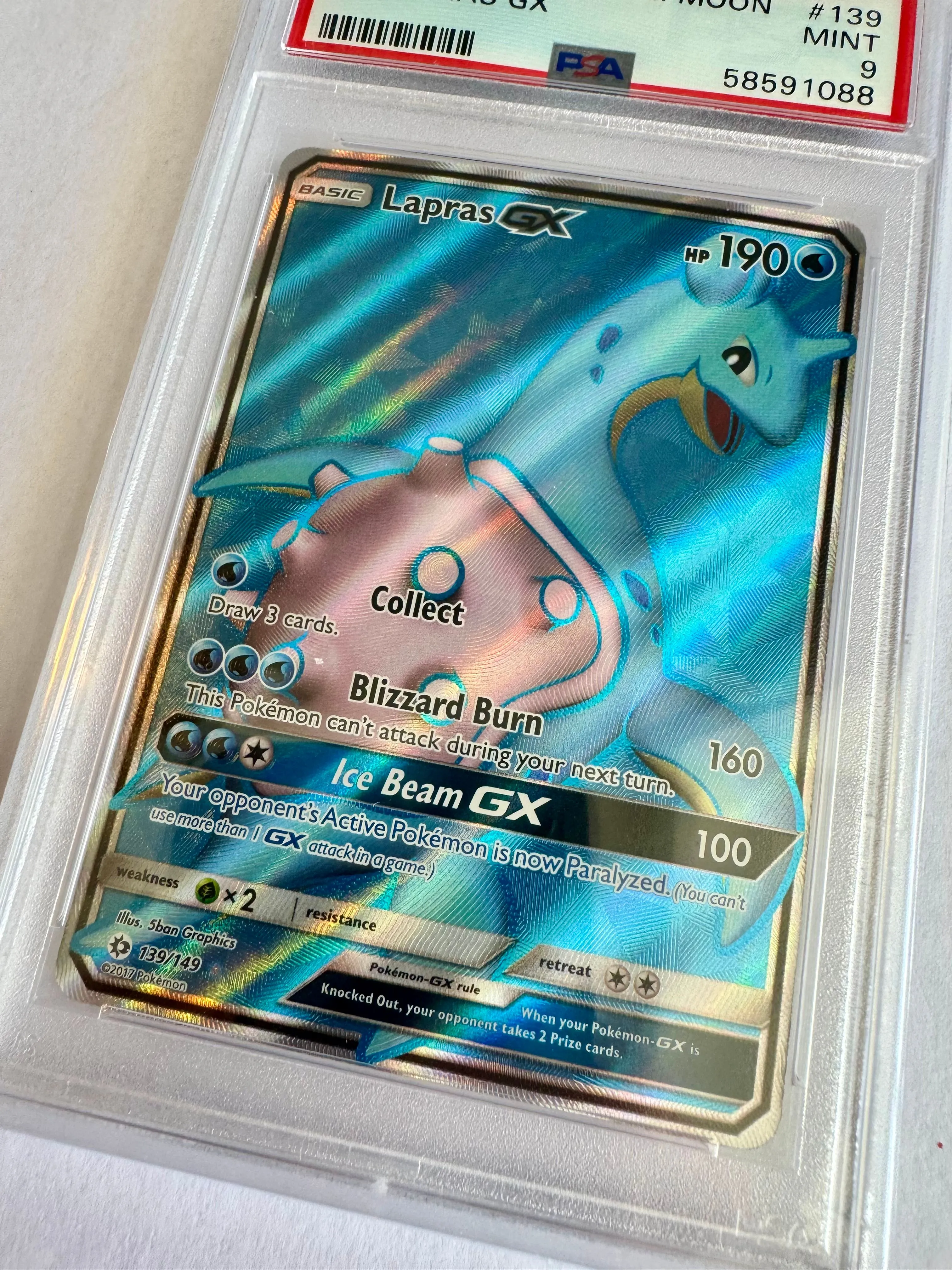 lapras pokemon card gx Rainbow Lapras Pokemon Card Credit Card Credit Card Skin – Anime Town  Creations main image 1