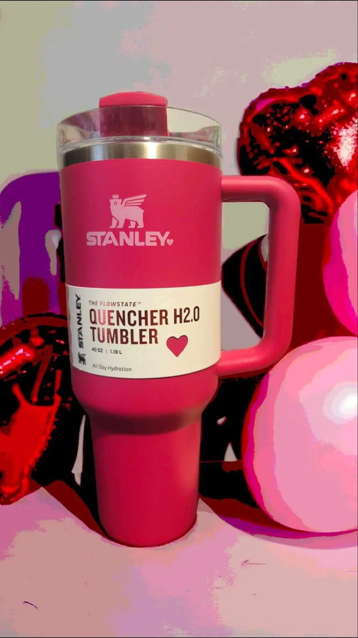Product image for 40oz Stanley Limited Edition Valentines Cosmo Pink