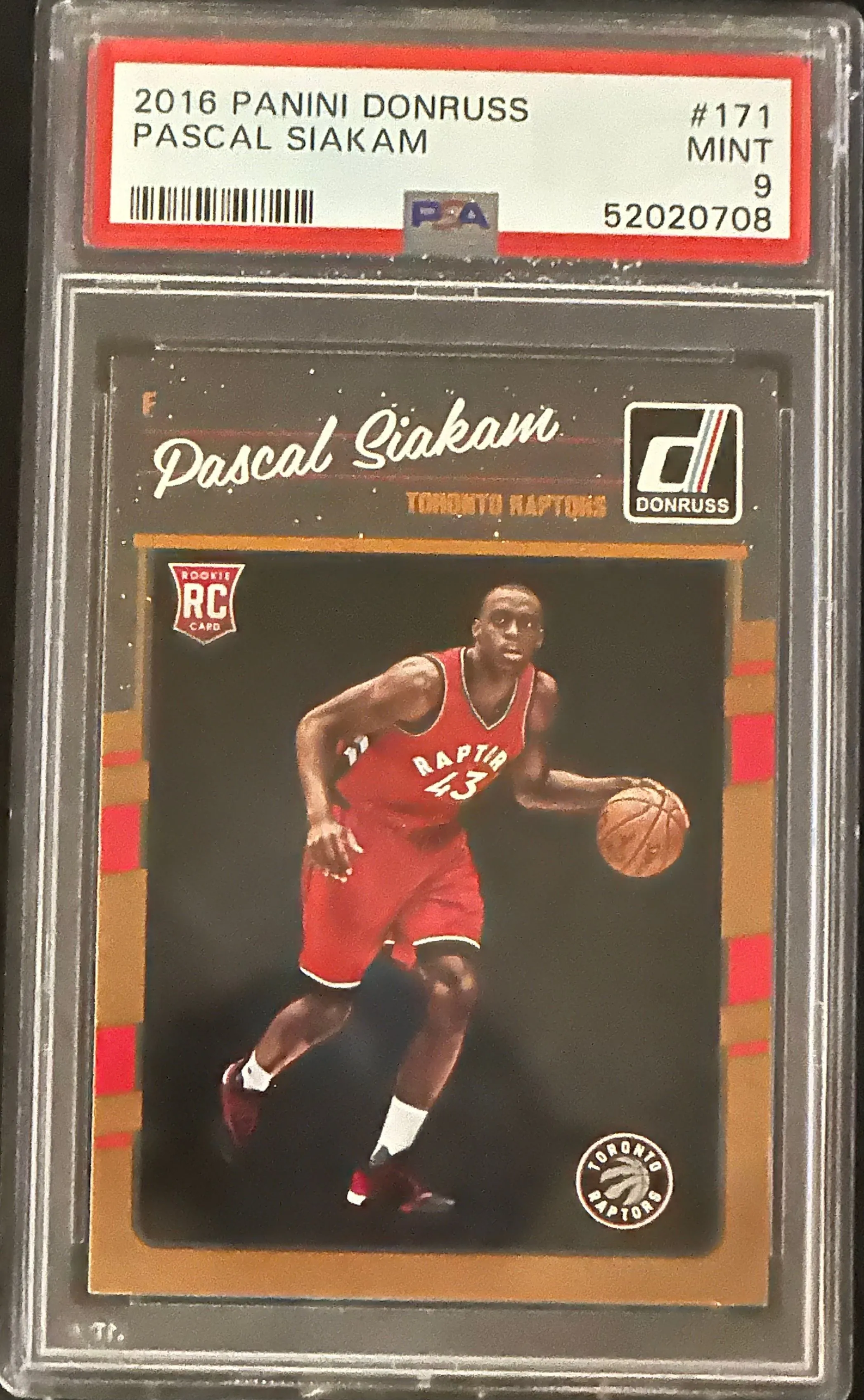 Product image for PASCAL SIAKAM 2016 2017 ROOKIE PSA 9 MINT Donruss Indiana Pacers Toronto Raptors 171 Rc NBA