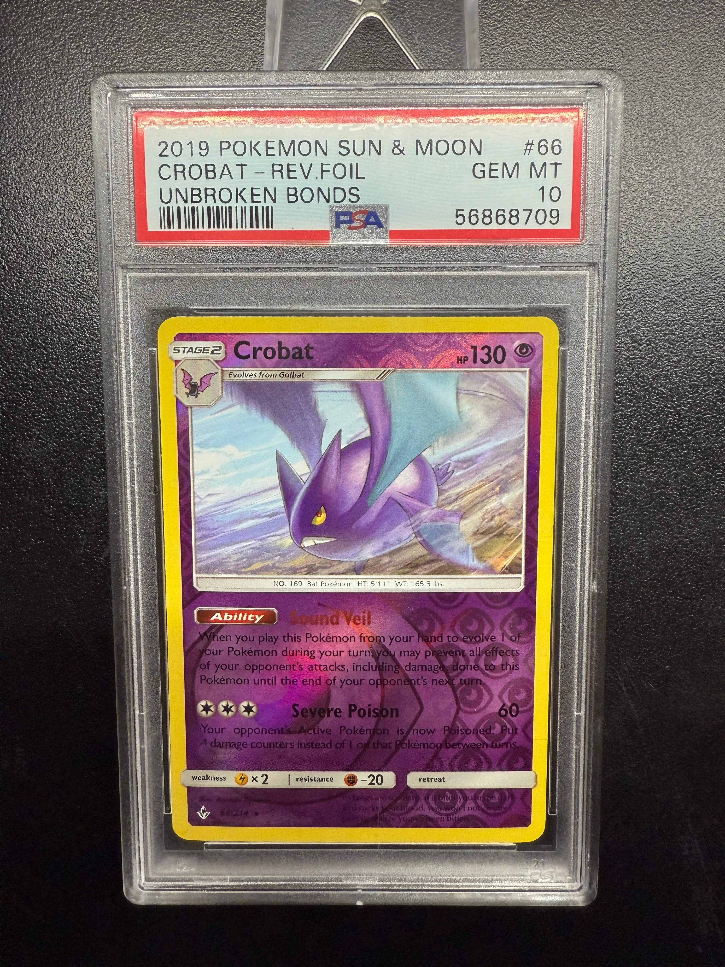 Product image for Crobat reverse holo PSA10