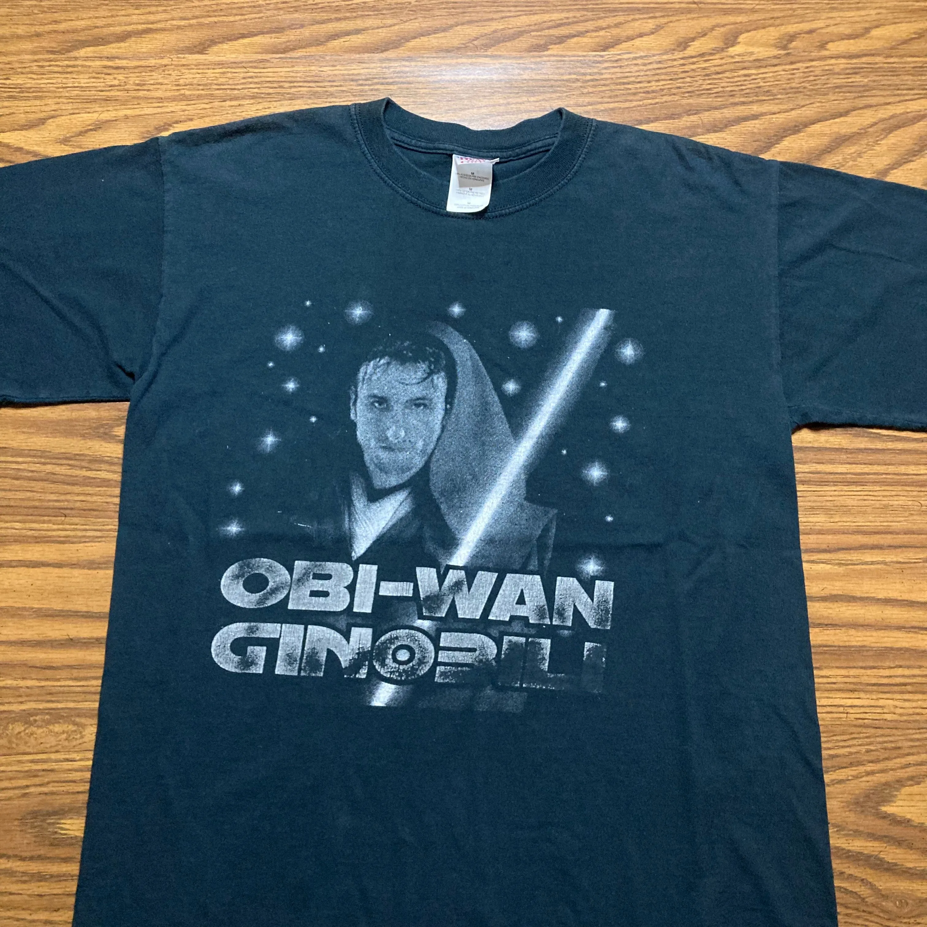 Product image for Vtg Manu Ginobili "Obi-Wan Ginobili" Star Wars Tee #15136