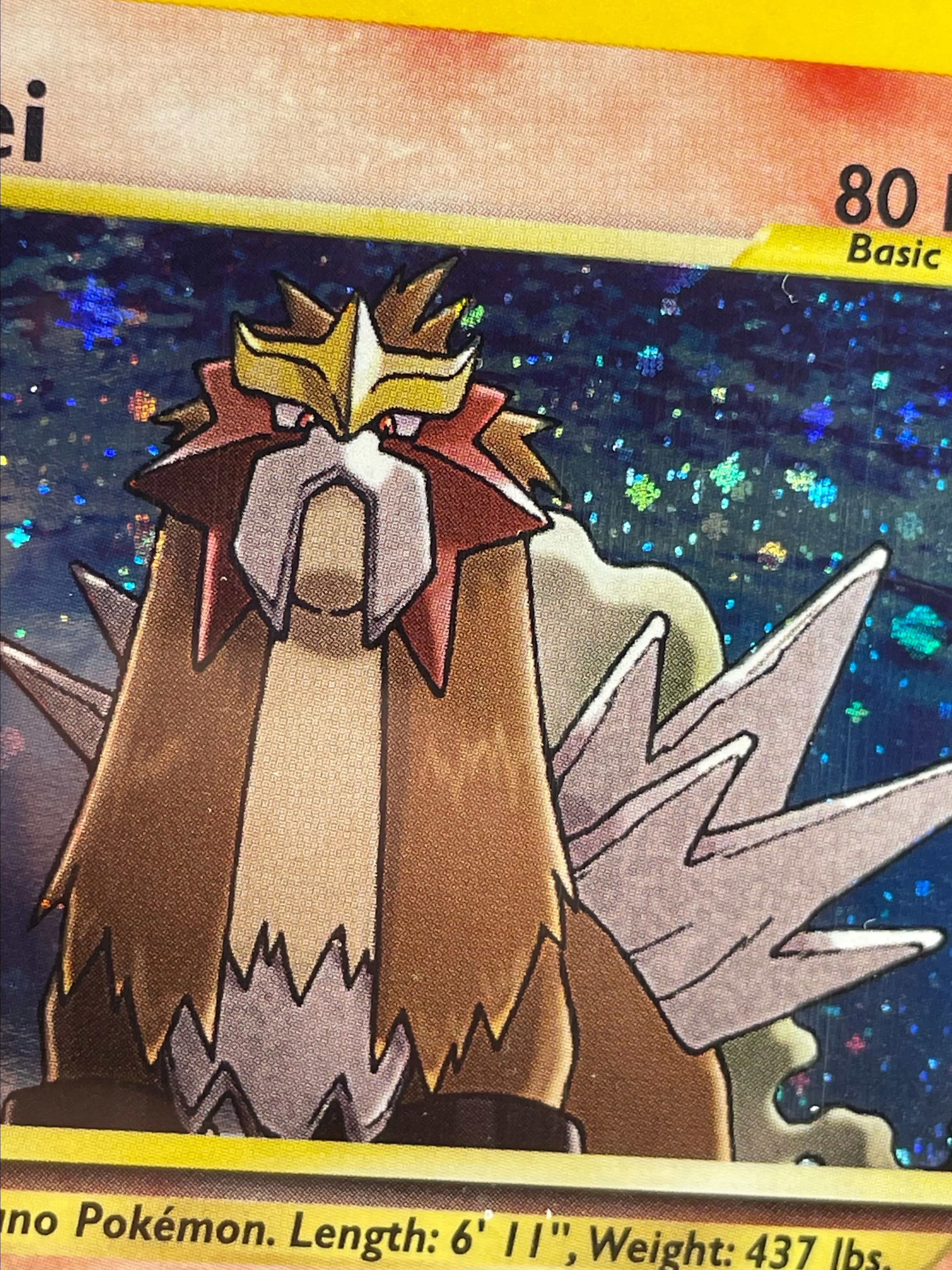 entei pokemon card 6 64 Entei Pokemon Card Holographic Credit Card Holographic Credit Card Skin –  Anime Town Creations main image 0