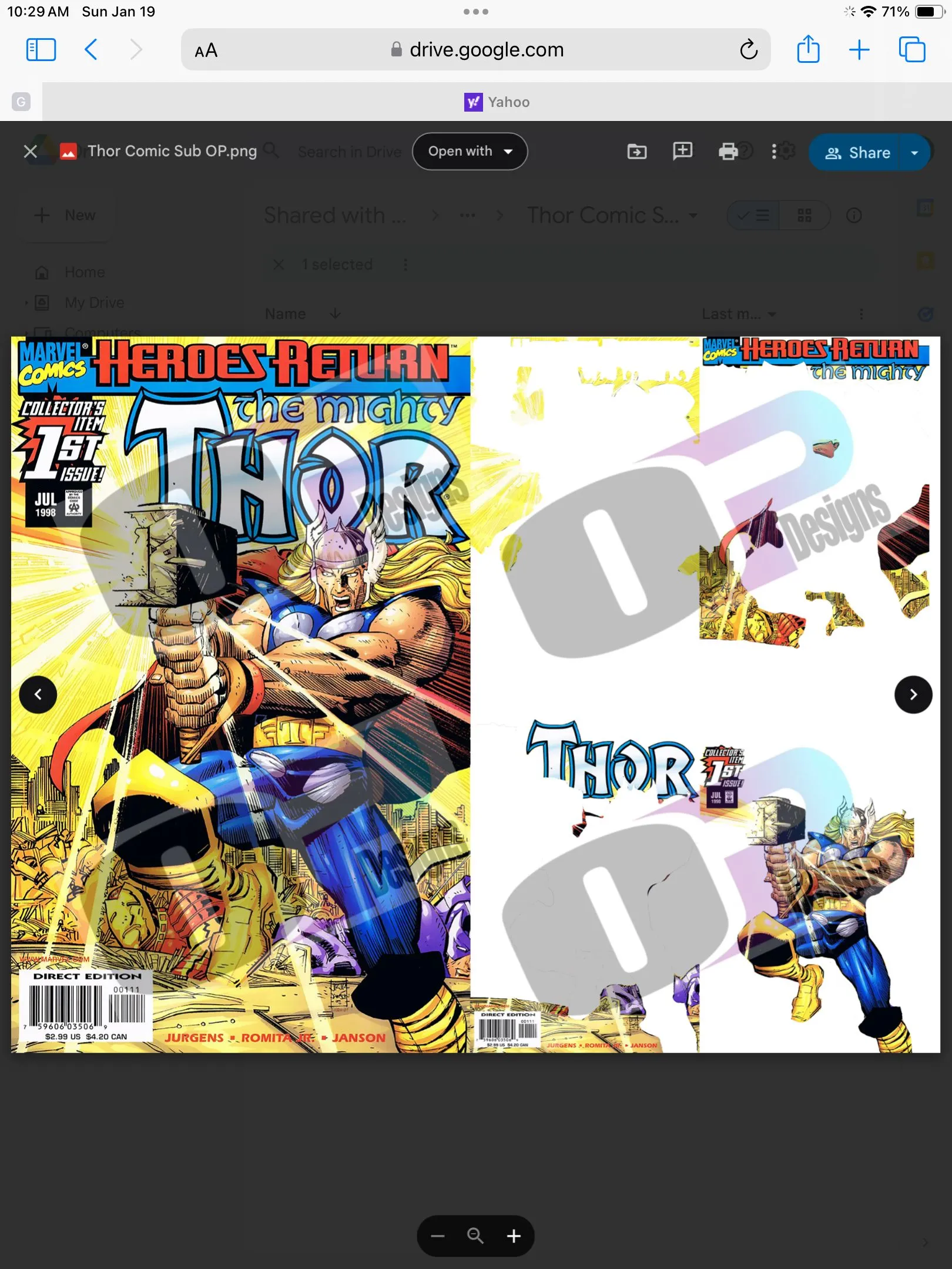 Product image for Thor shadow boxed layered wood art