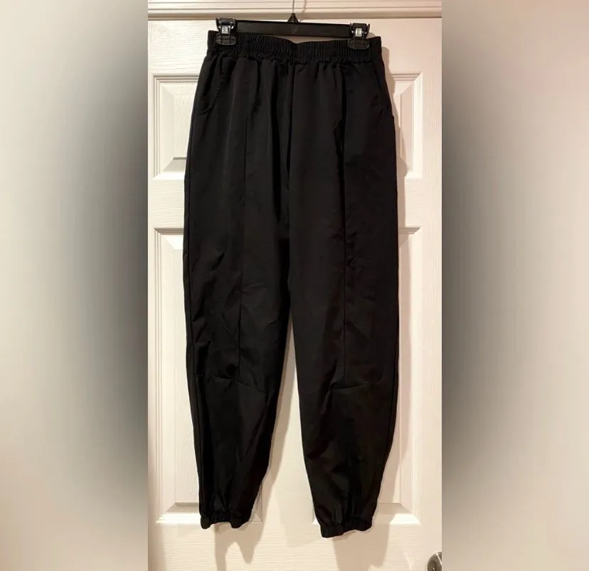 Product image for SHEIN WOMEN'S BLACK NYLON PANTS