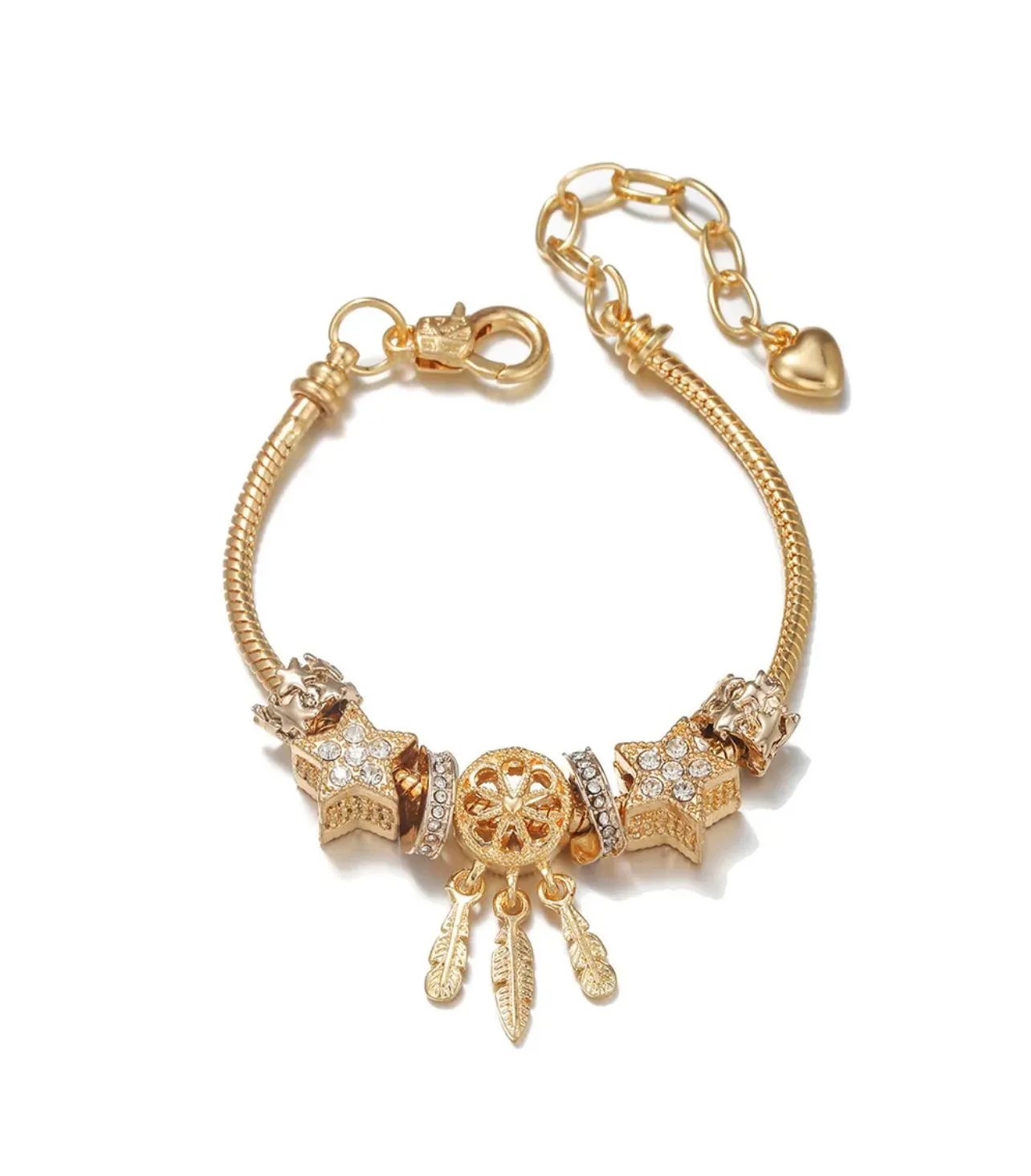 Product image for Stainless Steel Dreamcatcher Bracelet/Gold