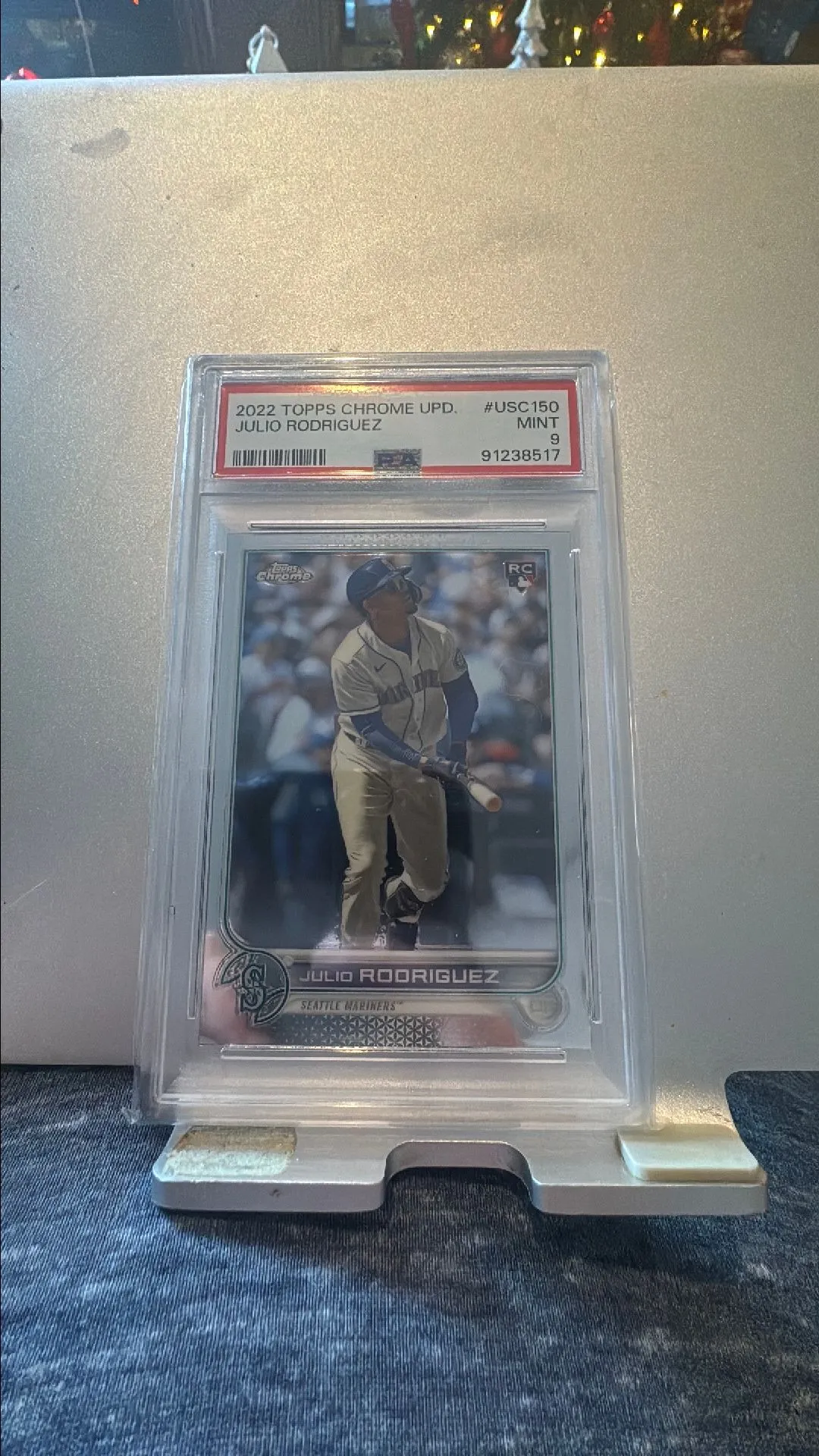 Product image for 2022 Topps Chrome Update Julio Rodriguez USC150  PSA MINT 9