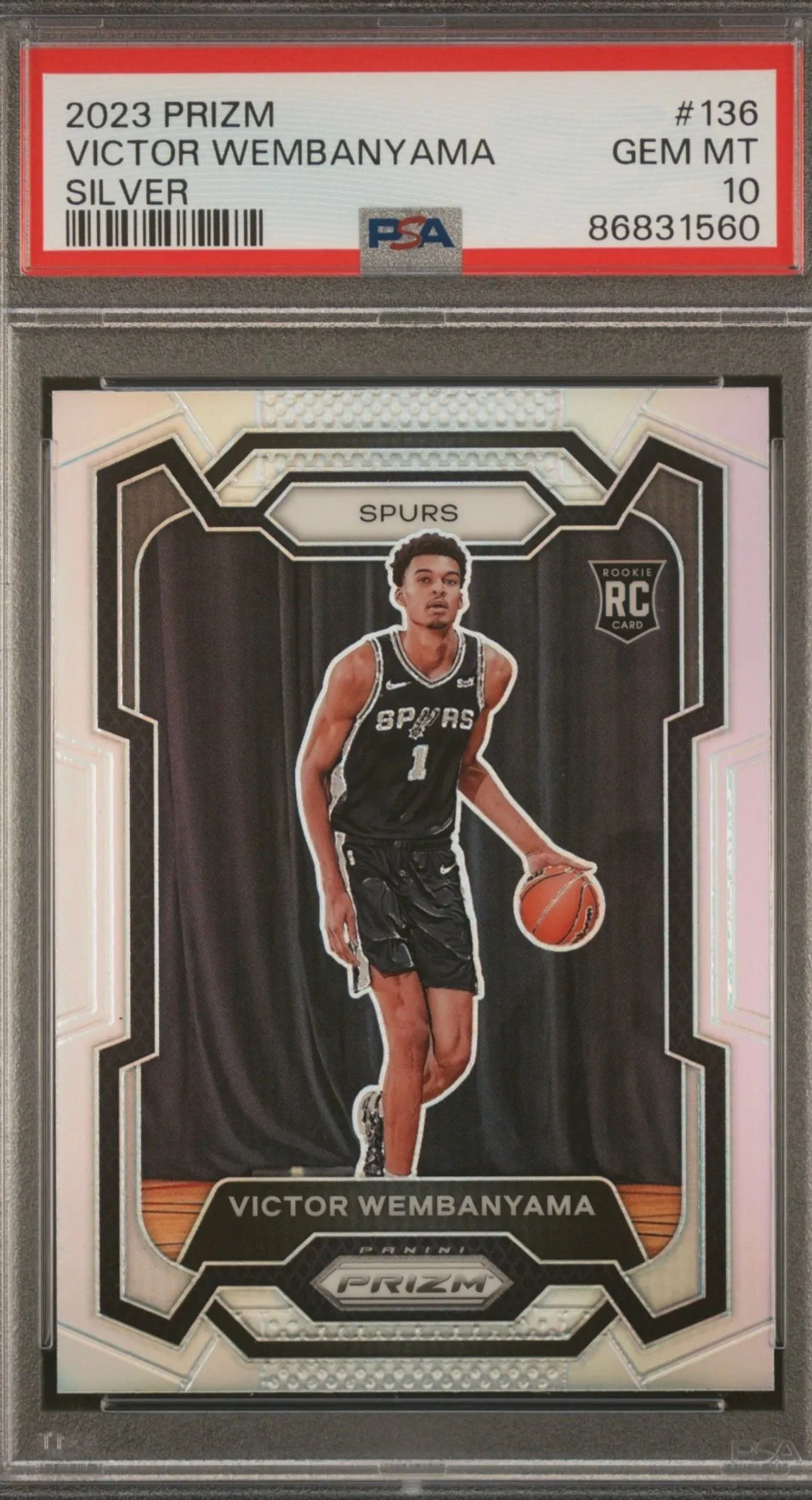 Product image for Victor Wembanyama Rookie Silver Prizm PSA 10