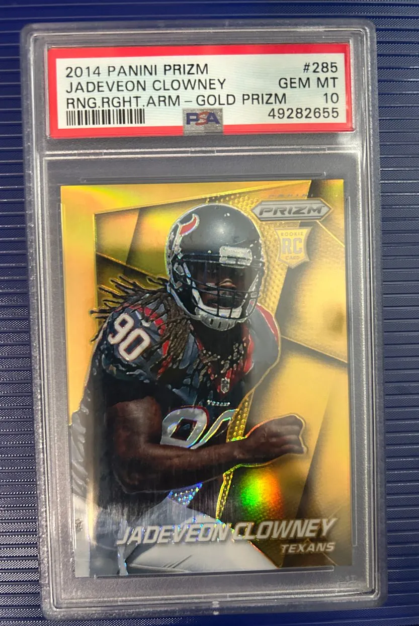 Product image for 2014 Panini Prizm Jadeveon Clowney 285 Gold Prizm PSA GEM MT 10