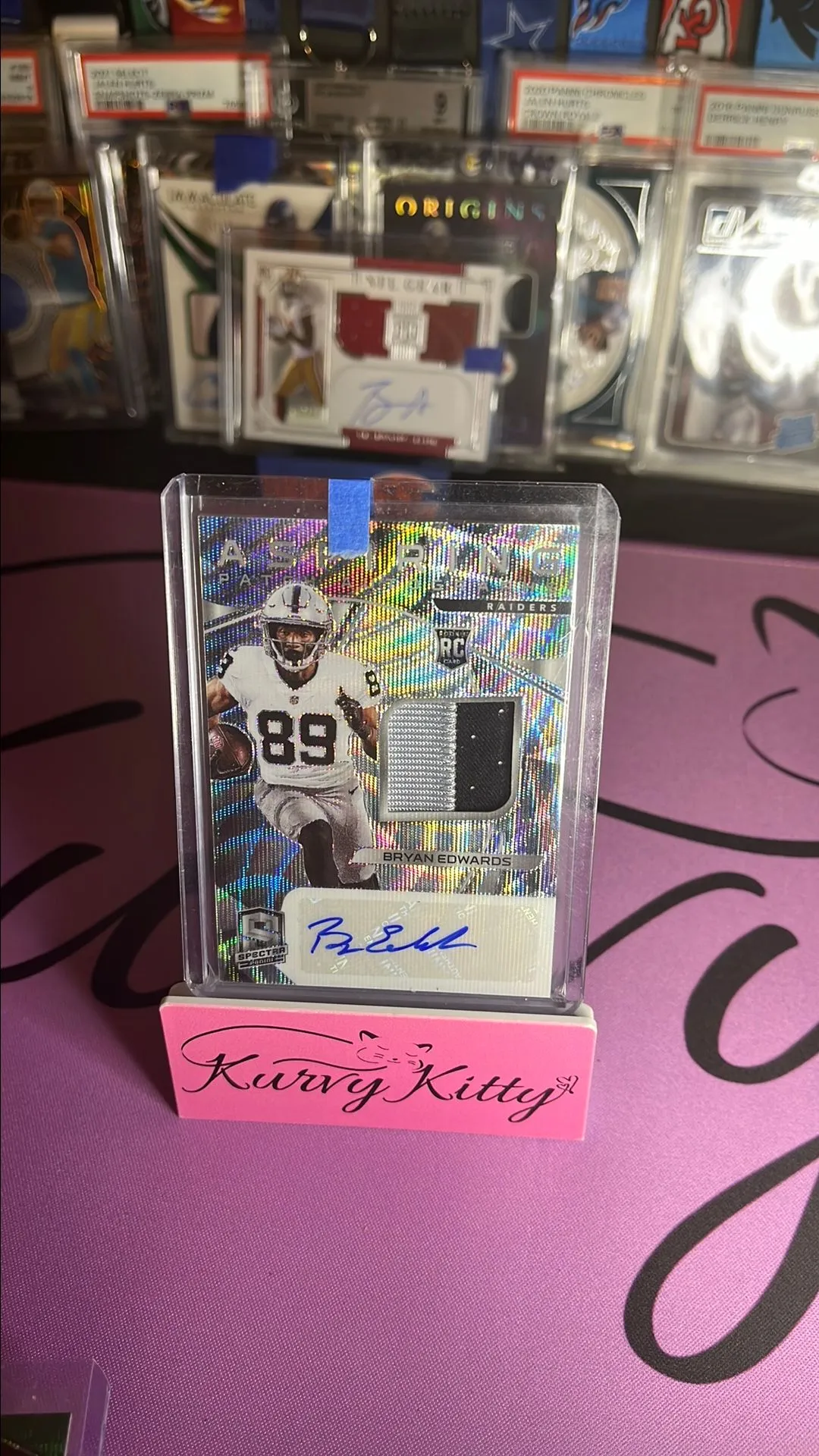 Product image for 2020 Panini Spectra Bryan Edwards Rookie Patch Auto 7/25 #16 Raiders