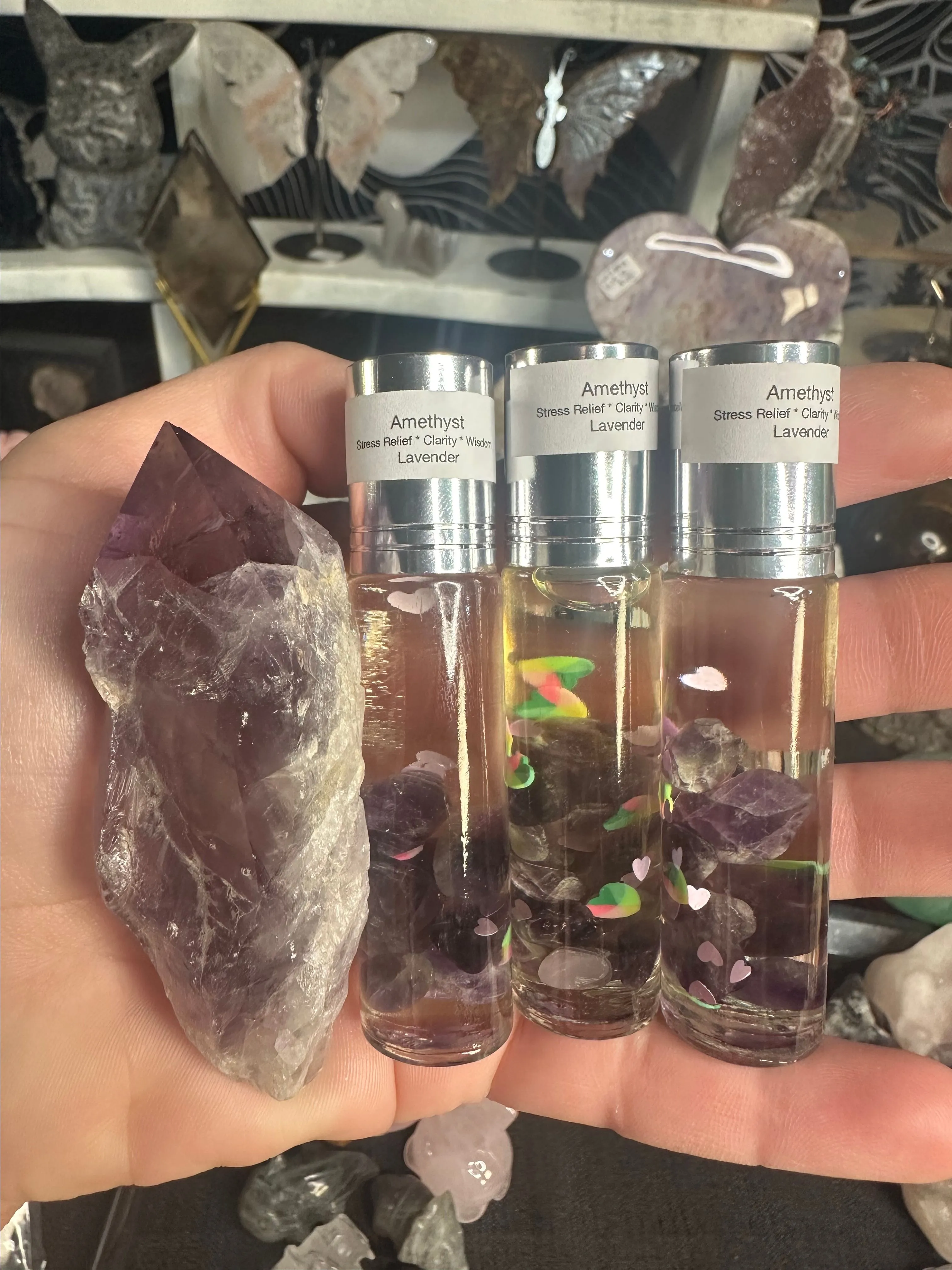 Product image for Lavender/Amethyst essential oil roller