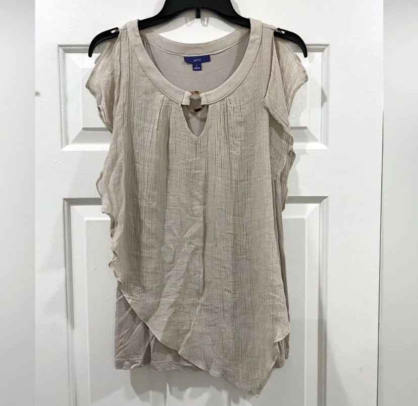 Product image for APT. 9 TAN SLEEVELESS BLOUSE