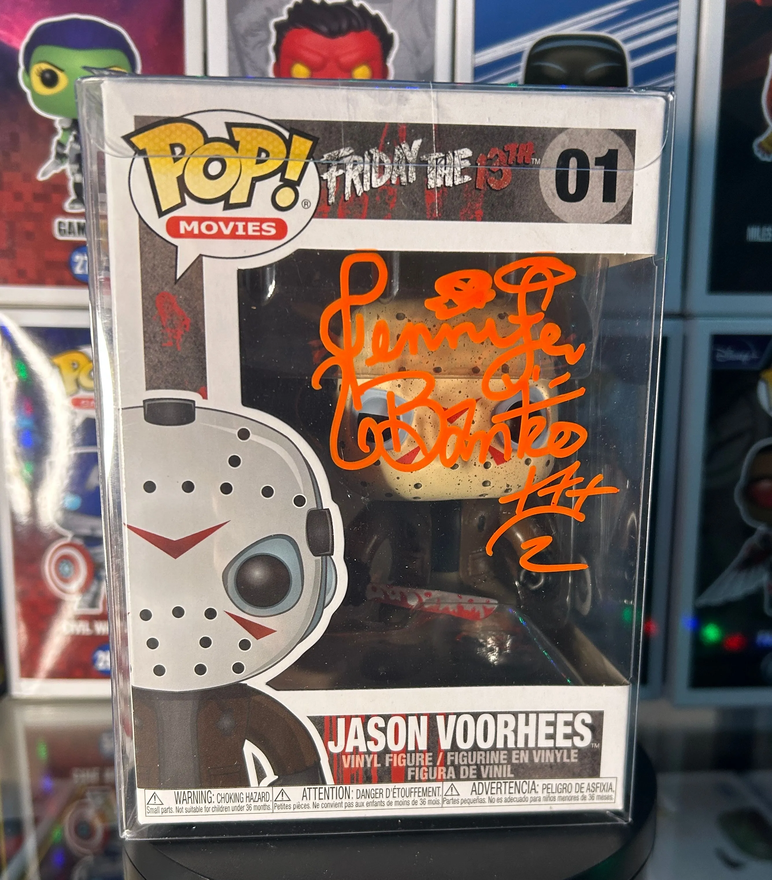 Product image for Jennifer Banko Signed Jason Voorhees Friday The 13th Funko Pop SWAU