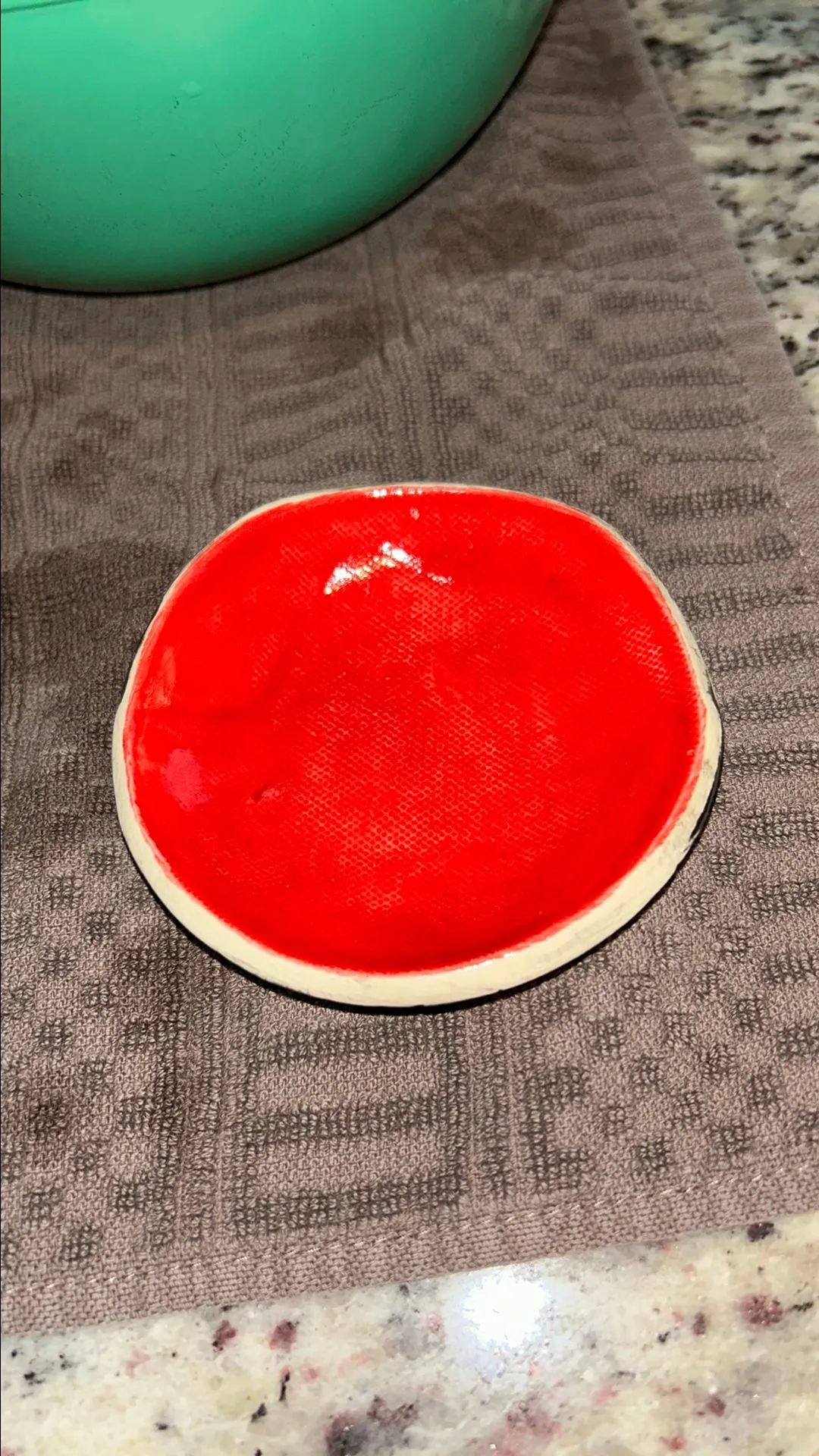 Product image for 379. Ceramic small catch all bowl red lined