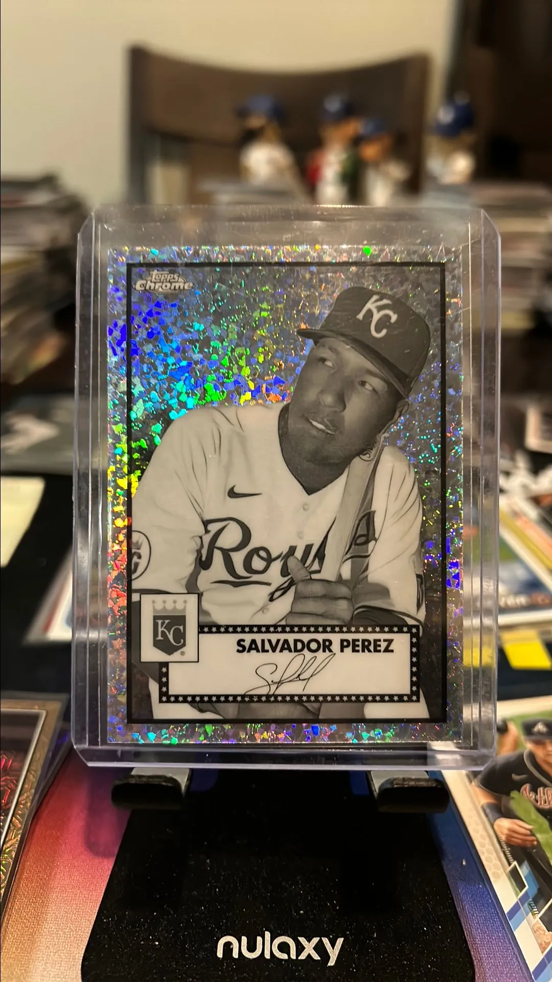 Product image for 2021 Topps Chrome Black & White Mini Diamonds #269 - SALVADOR PEREZ: KC Royals