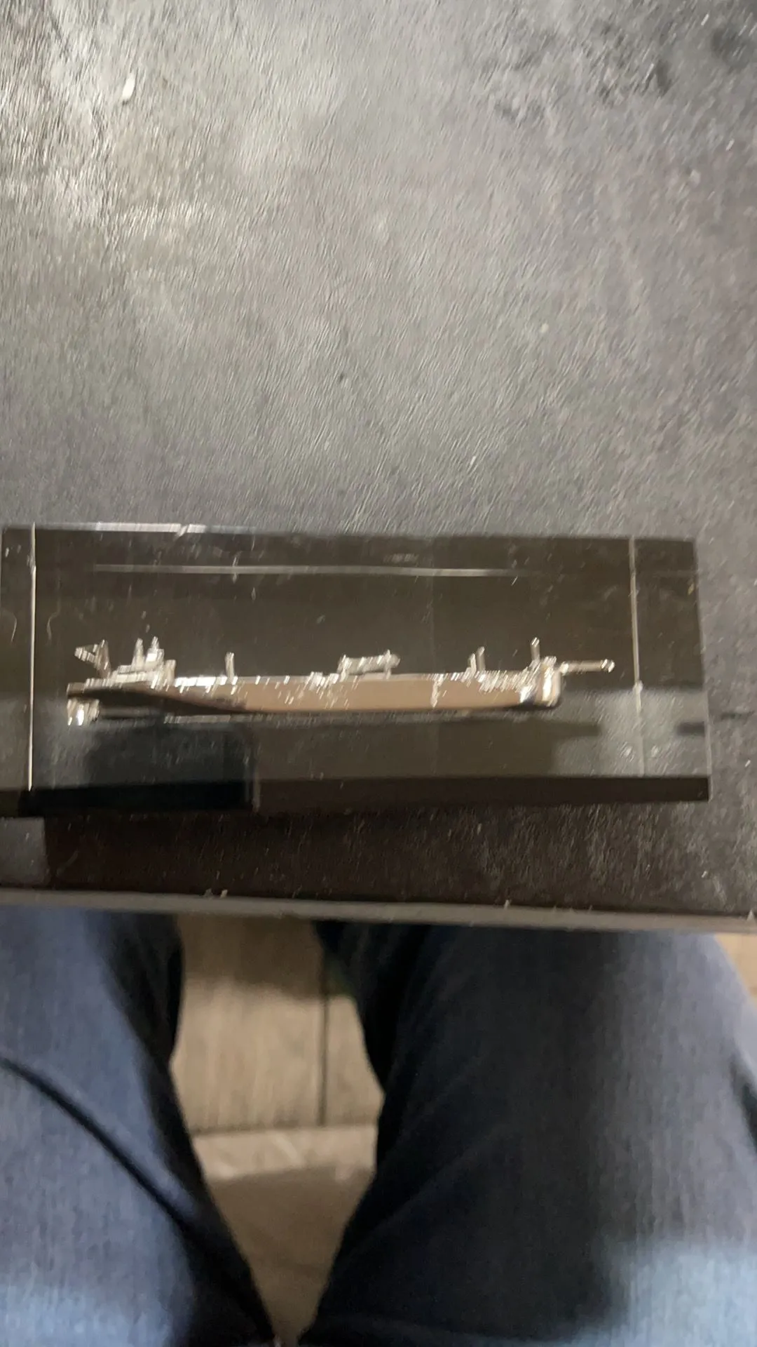 Product image for Aircraft Carrier model in lucite