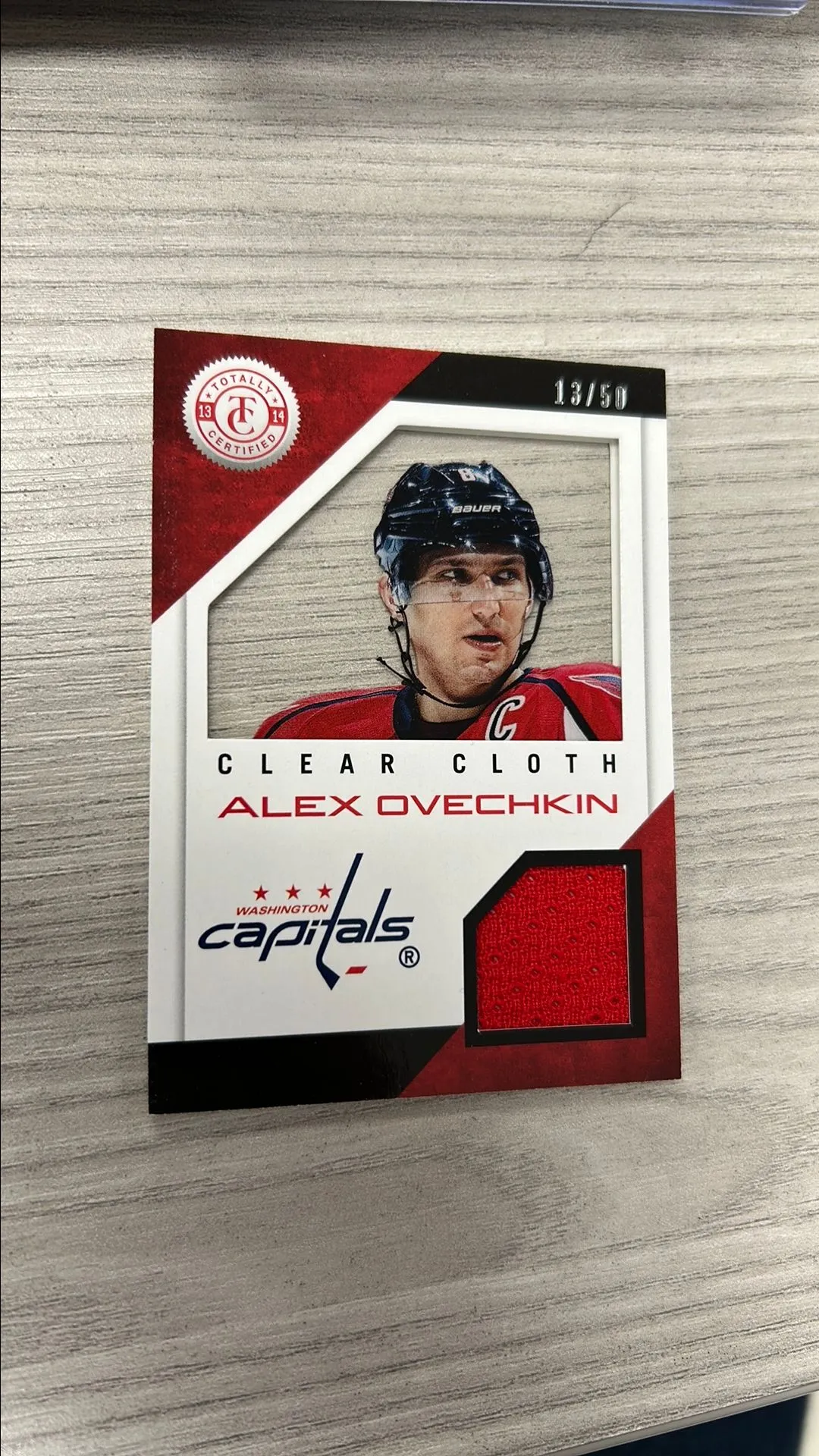 Product image for 2013-2014 Alex Ovechkin Clear Cloth /50