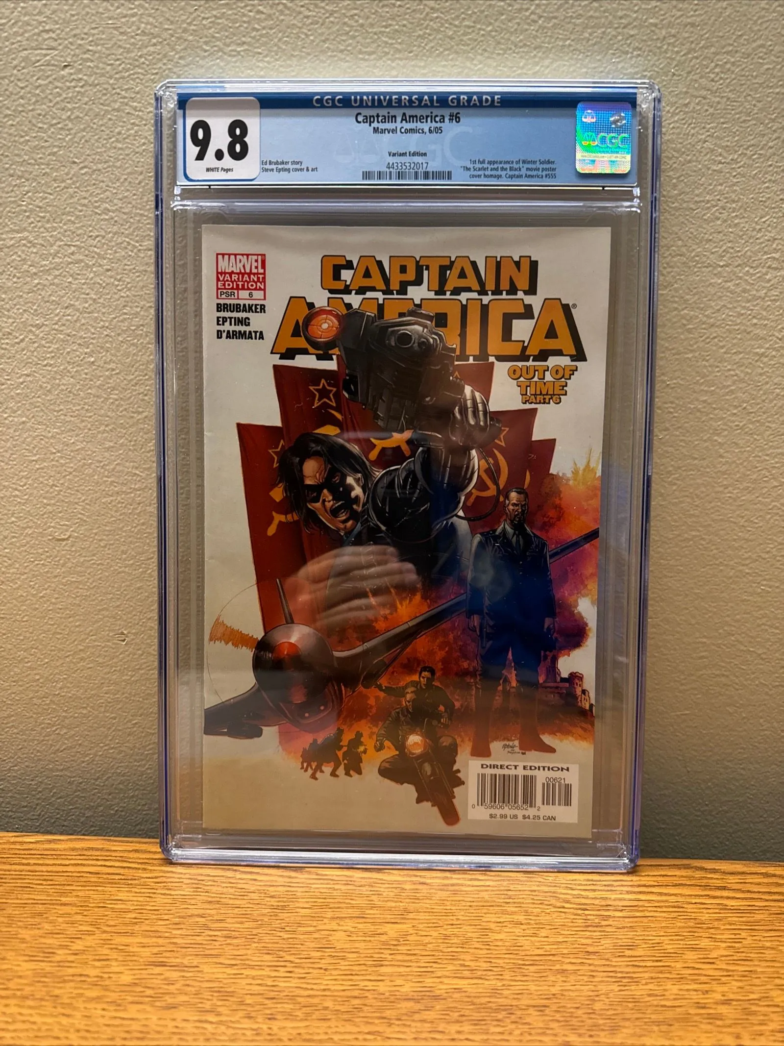 Product image for Captain America #6 B CGC 9.8 1st Winter Soldier (2005)