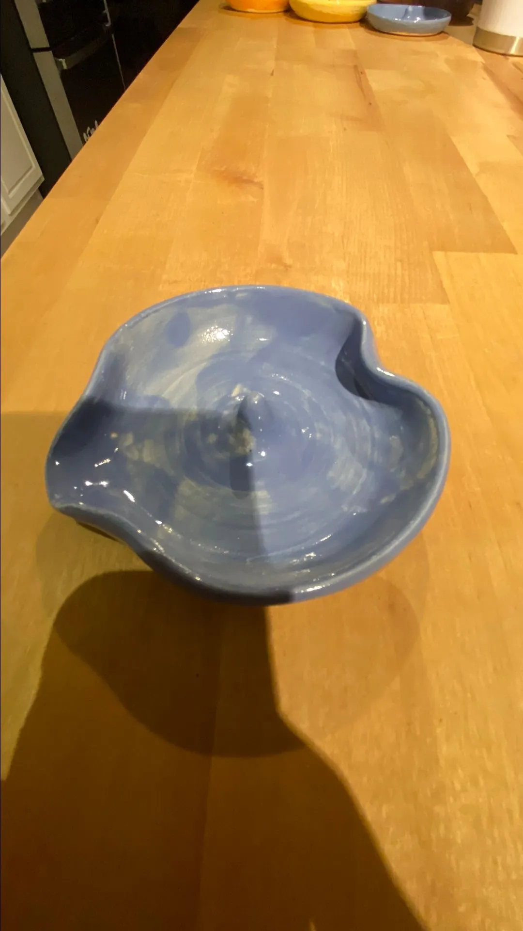 Product image for Heart Shaped Ceramic Whatnot Valet Ring Dish with Spire - Pale Purple/Blue