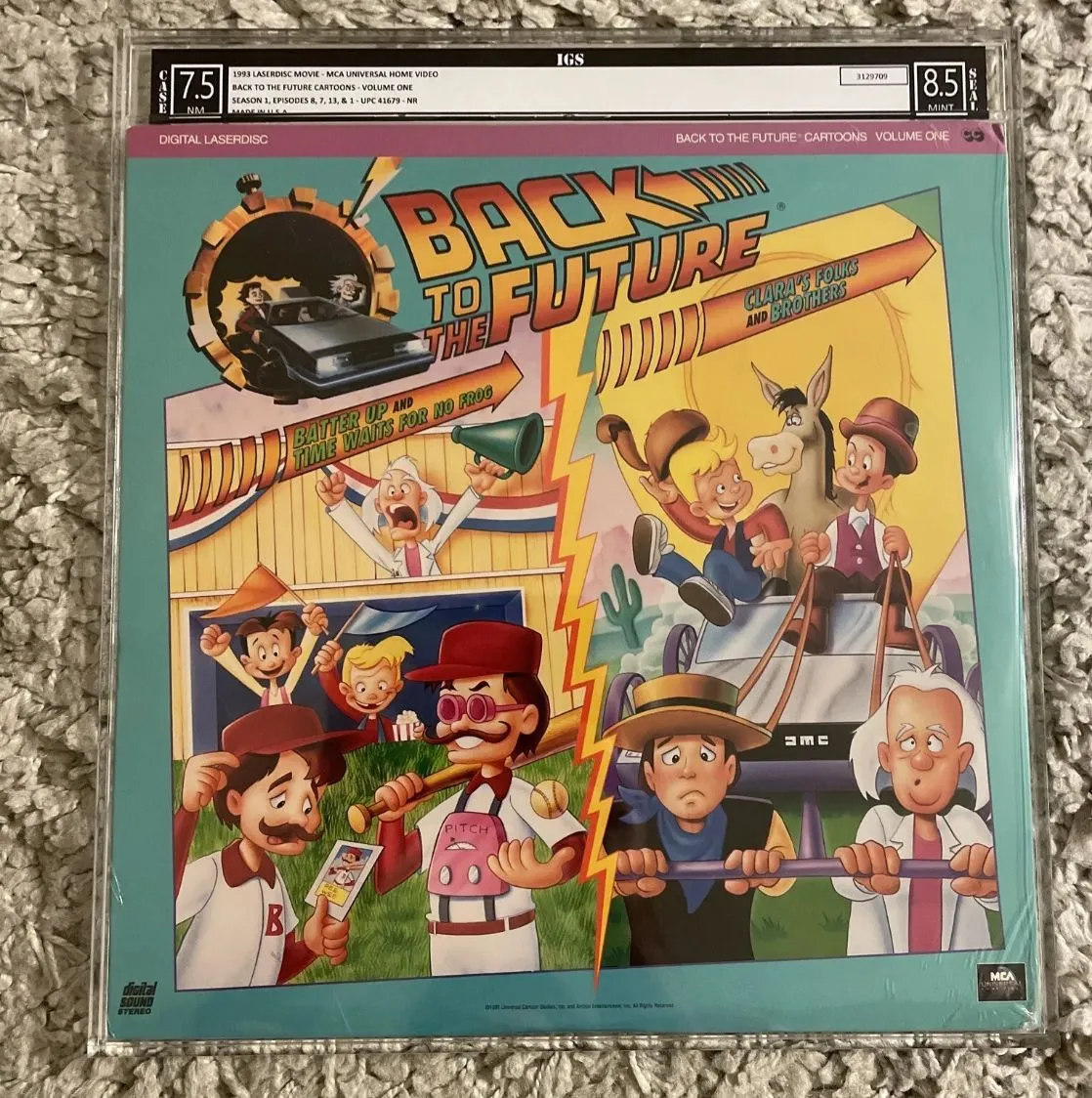 Product image for *GRADED IGS Laserdisc 7.5/8.5* BACK TO THE FUTURE CARTOONS: VOL. 1 NM MINT MCA