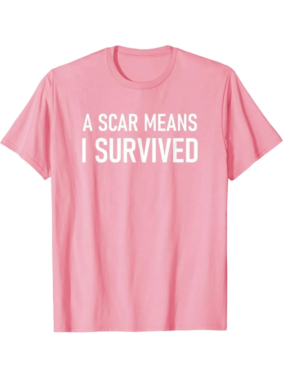 Product image for A Scar Means I Survived T-Shirt in Pink, M