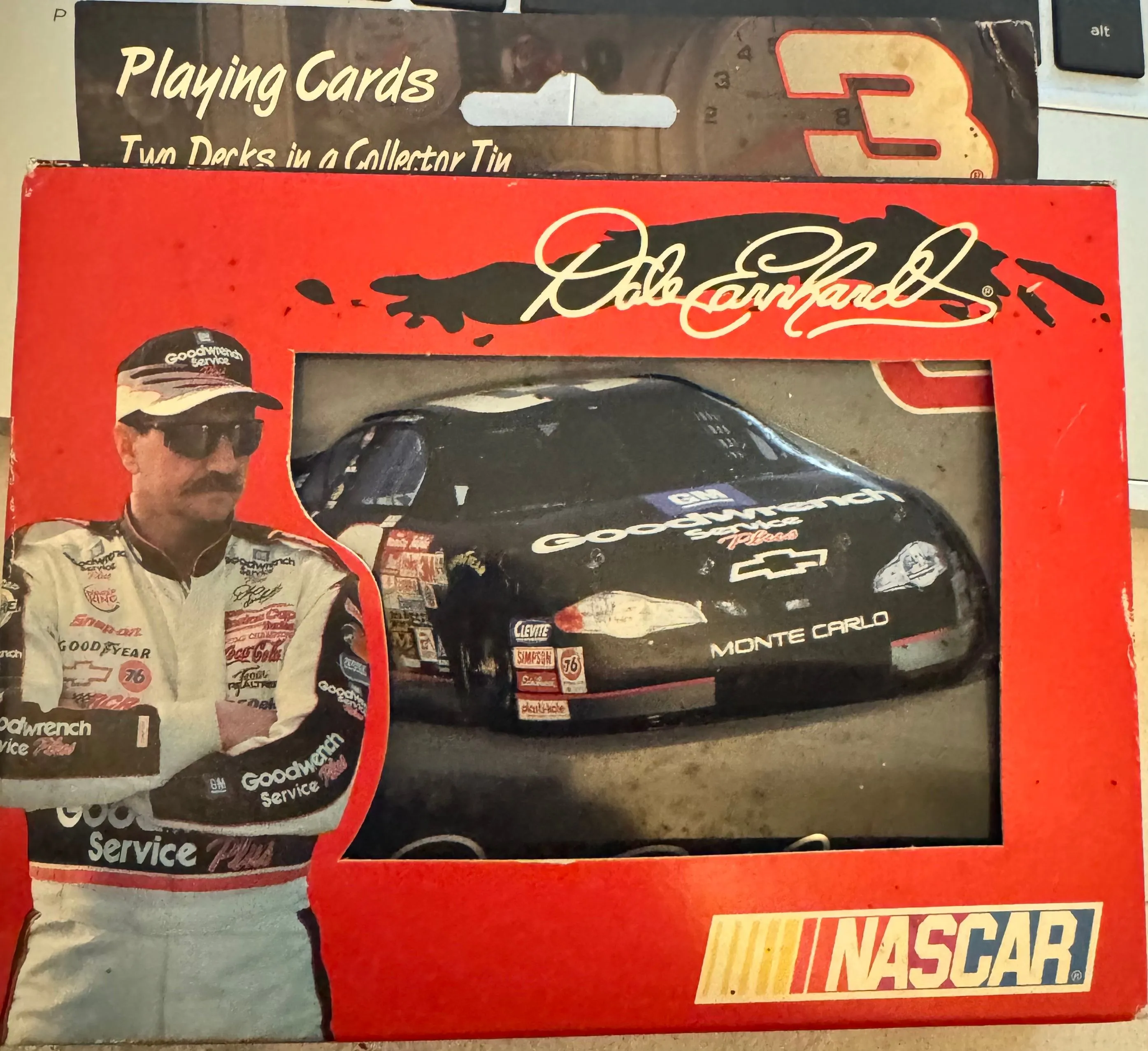 Product image for Dale Earnhardt Playing Cards (2 decks) in a Commemorative Tin