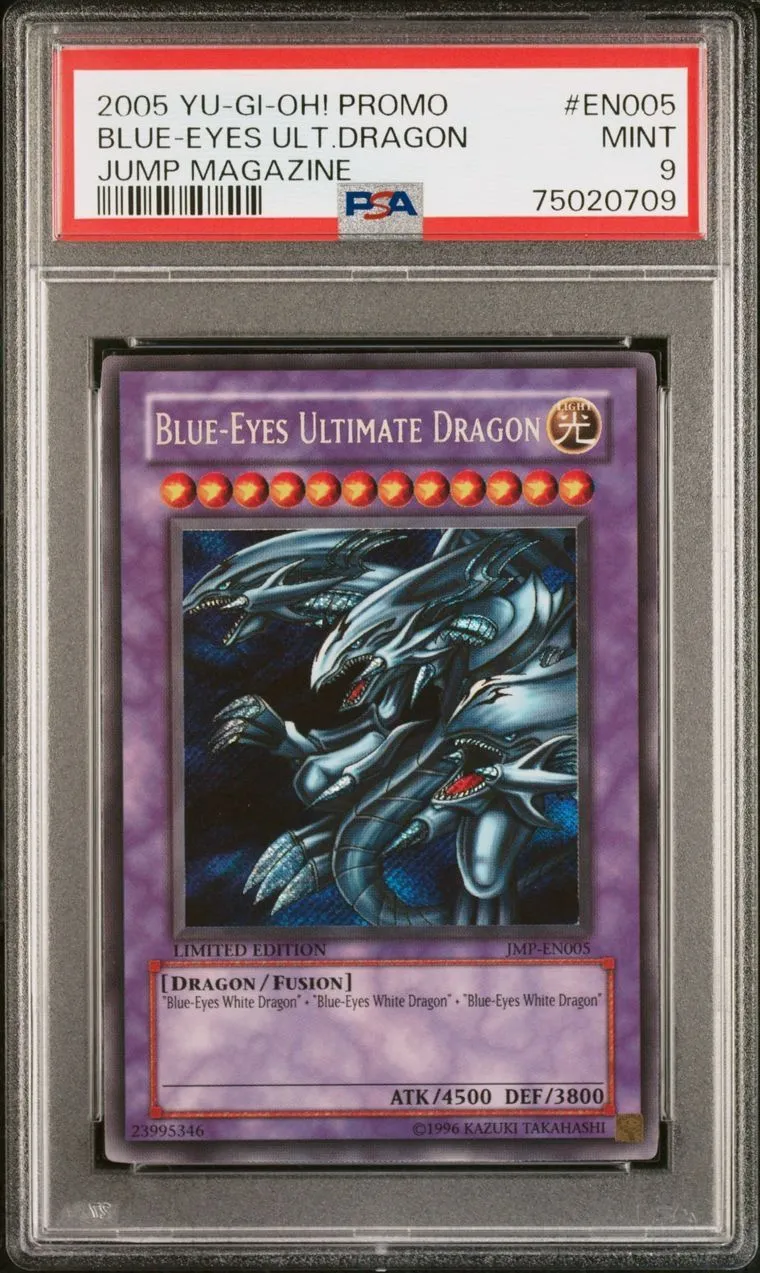 Product image for PSA 9 Yu-Gi-Oh! 2006 Blue Eyes Ultimate Dragon JUMP Secret Rare