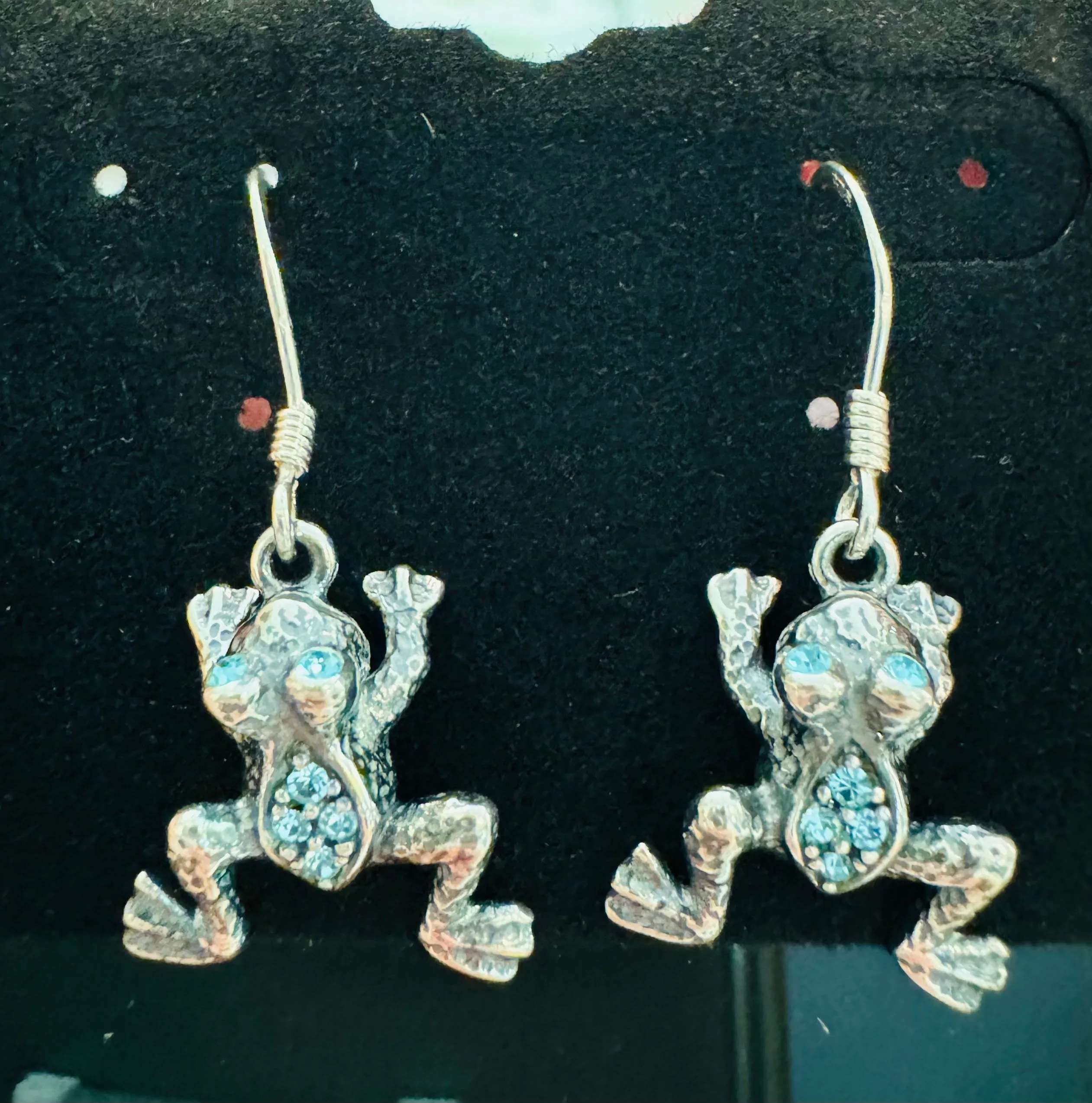Product image for Frog with gemstone earrings