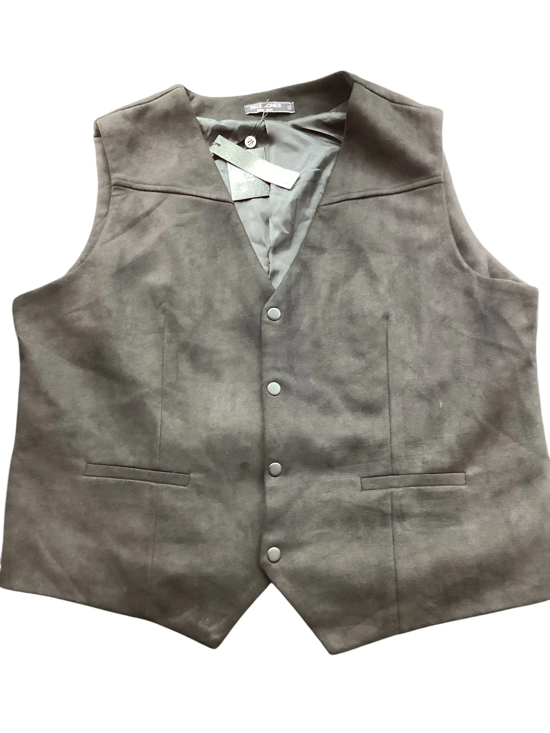 Product image for Black Micro-Suede Vest (B36)