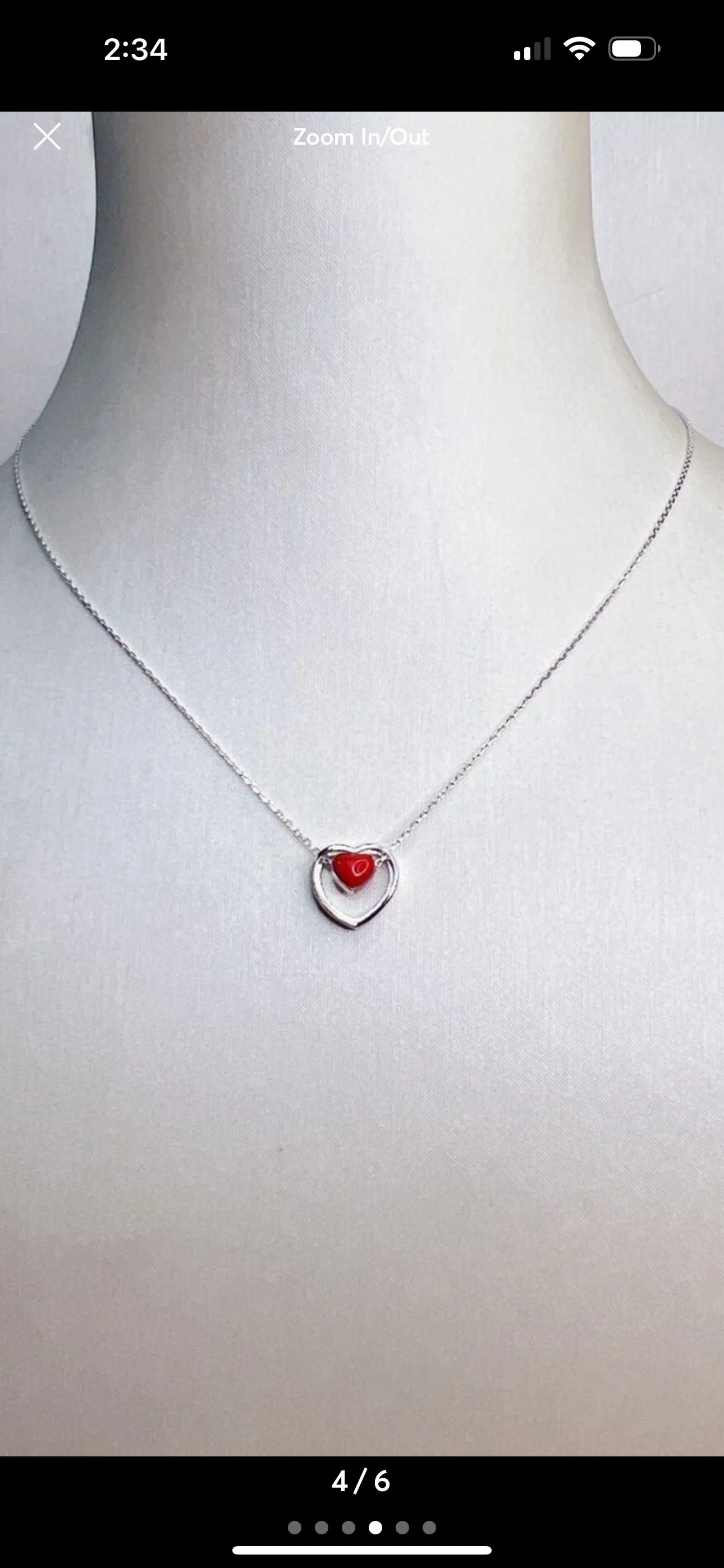 Product image for Sterling Silver Heart Necklace