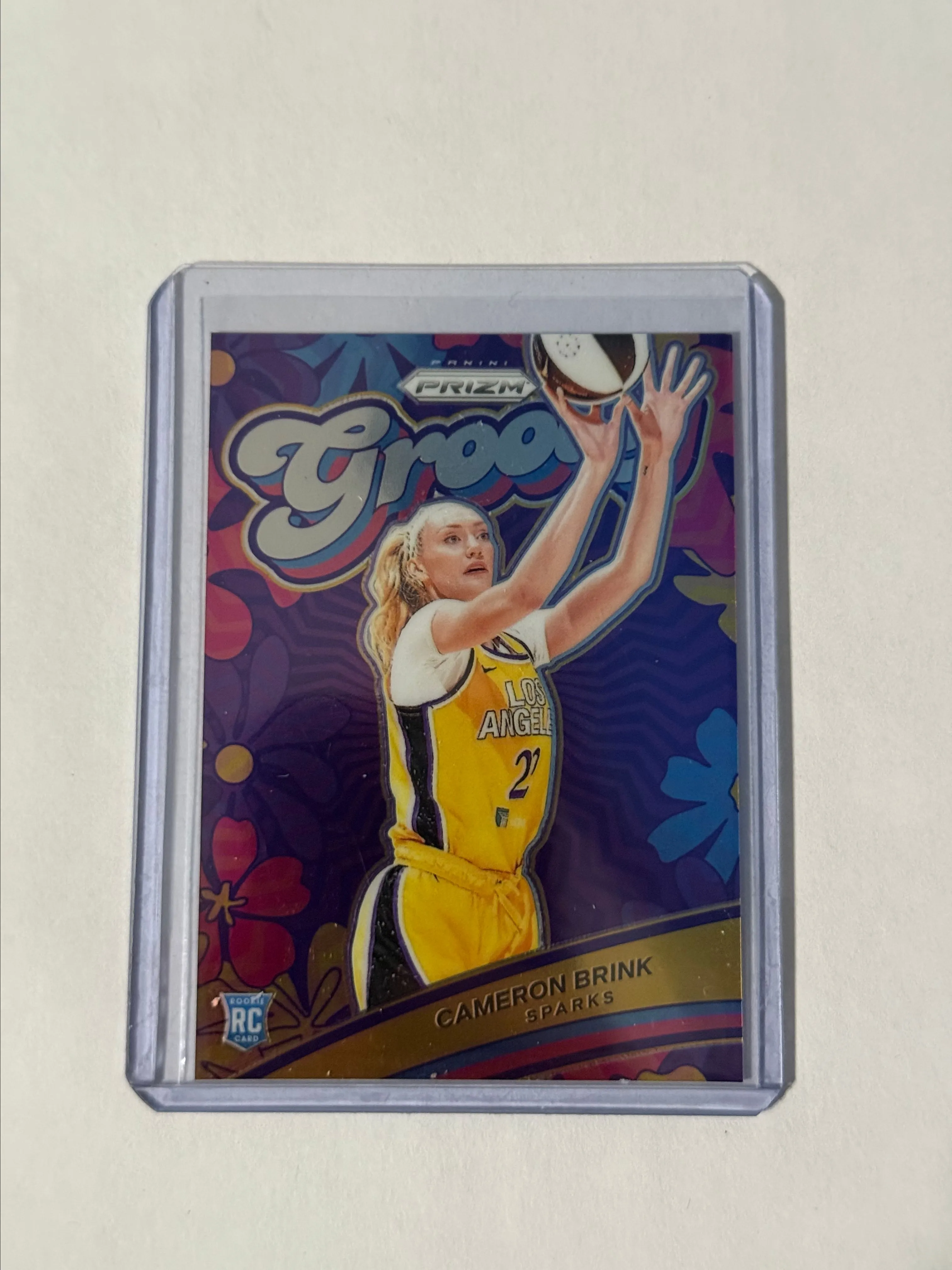 Product image for Cameron Brink 2024 Panini Prizm Groovy Rookie Card #7 RC Los Angeles Sparks