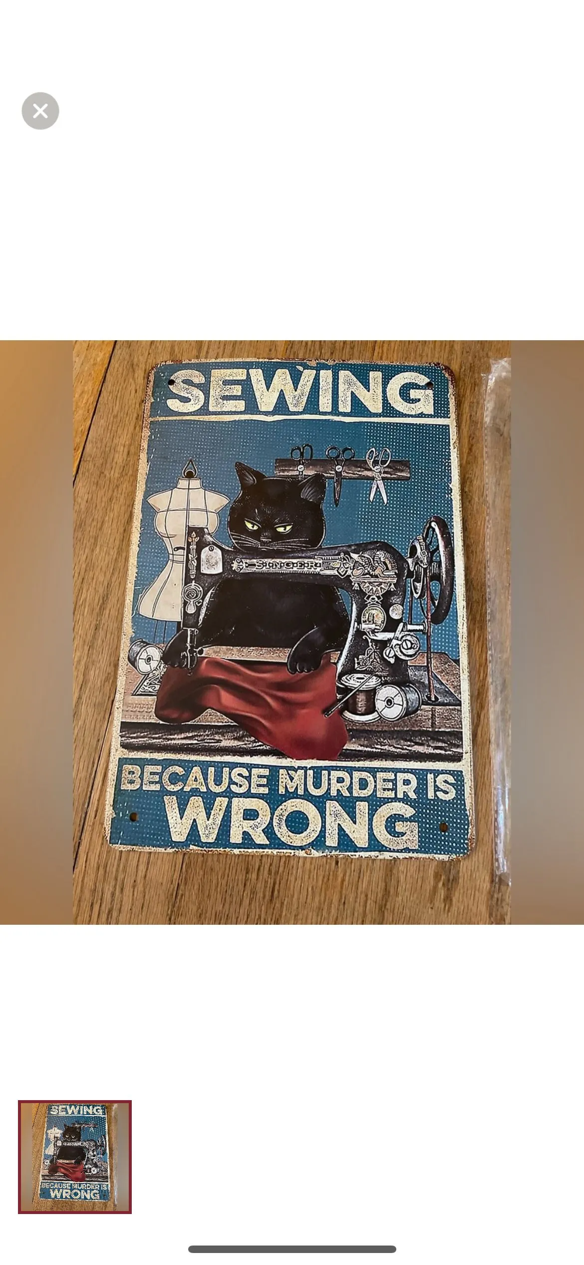 Product image for Cat seeing sign 8x12