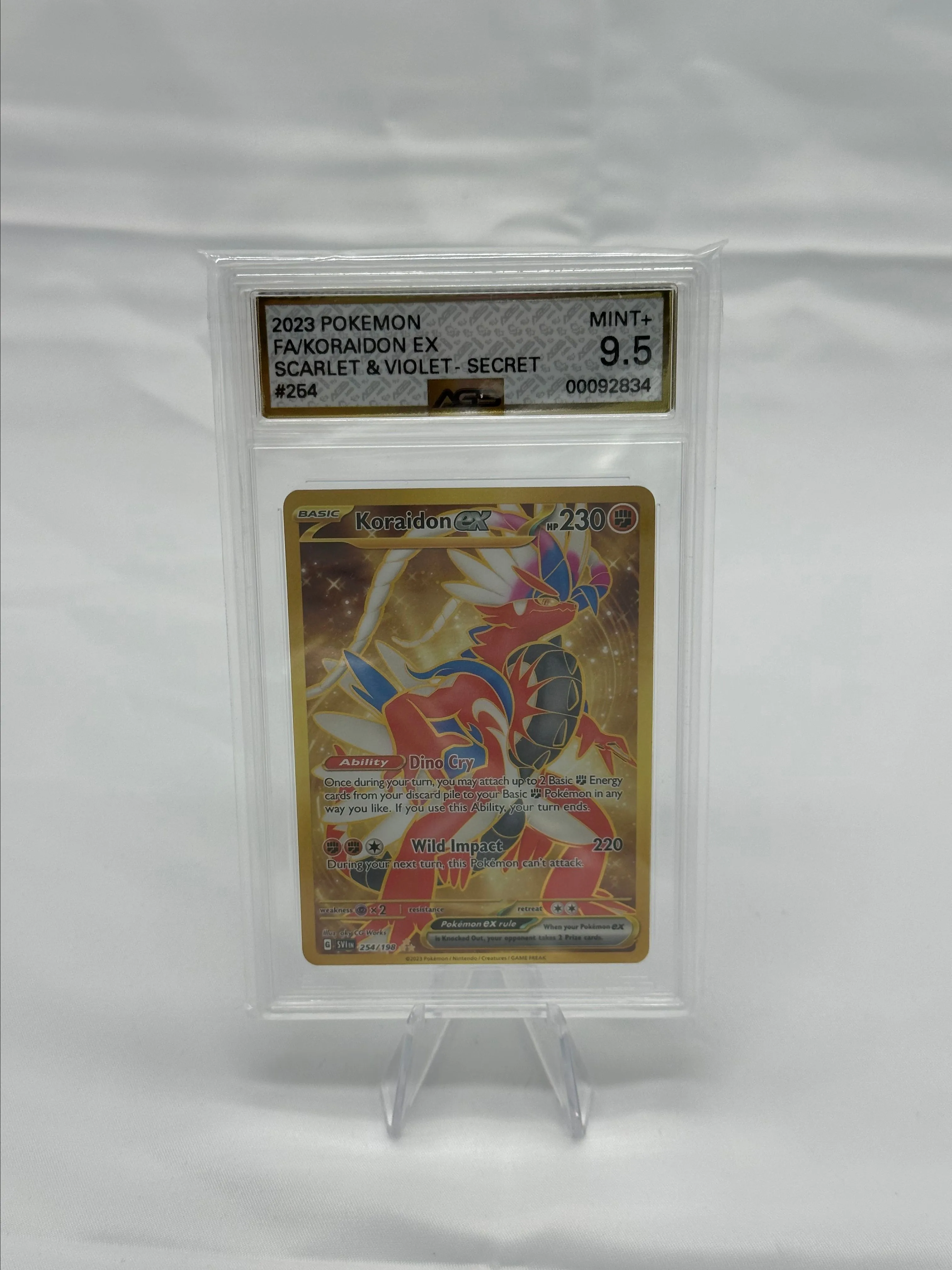 gold koraidon pokemon card PSA 10 GEM MINT JAPANESE POKEMON 2023 KORAIDON ex 360/190 SV4a-ULTRA R –  PKMhobby main image 1